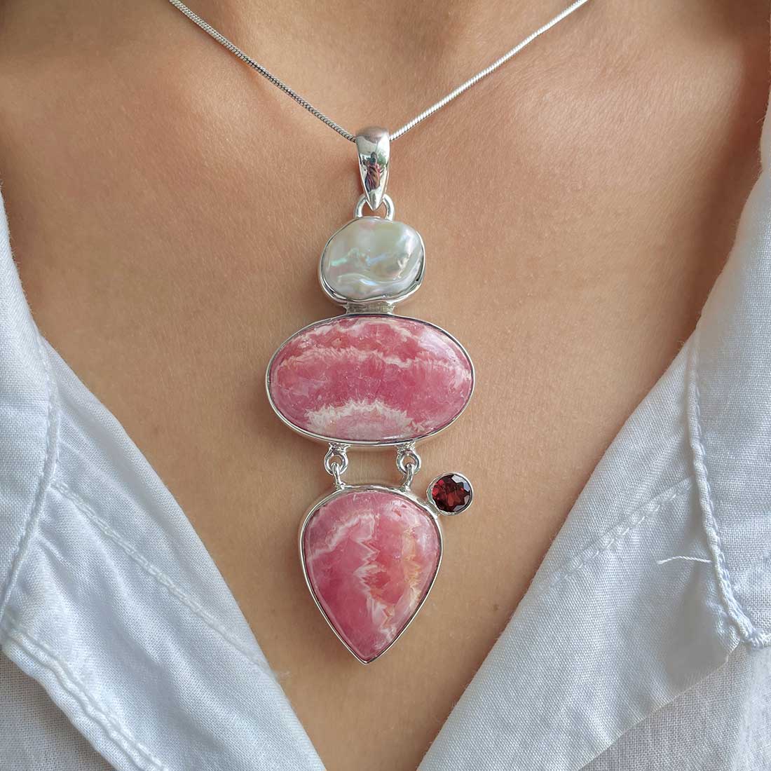 Rhodochrosite Pendant-(RDC-P-164.)