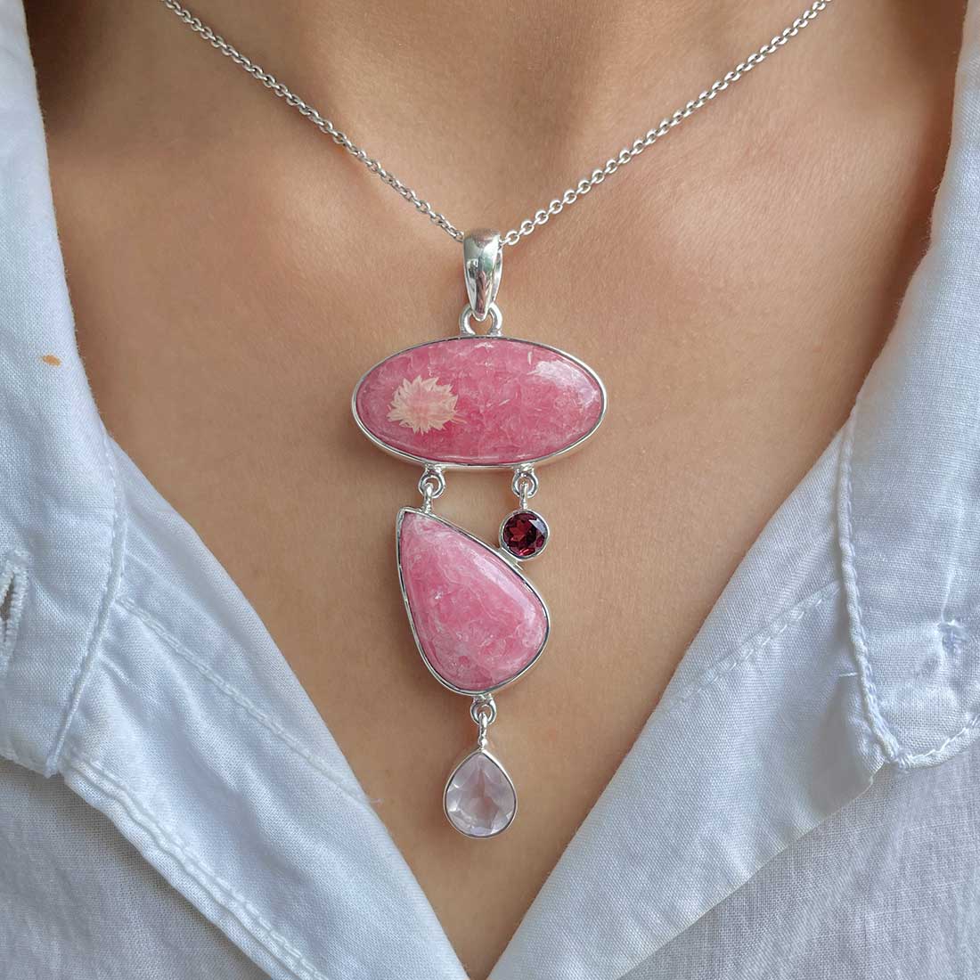 Rhodochrosite Pendant-(RDC-P-165.)