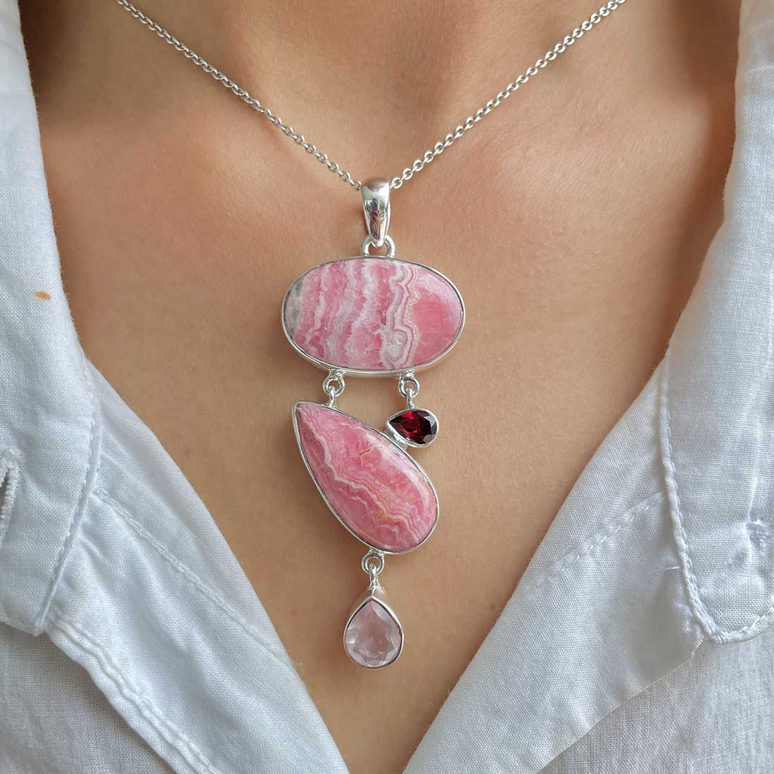 Rhodochrosite Pendant-(RDC-P-167.)