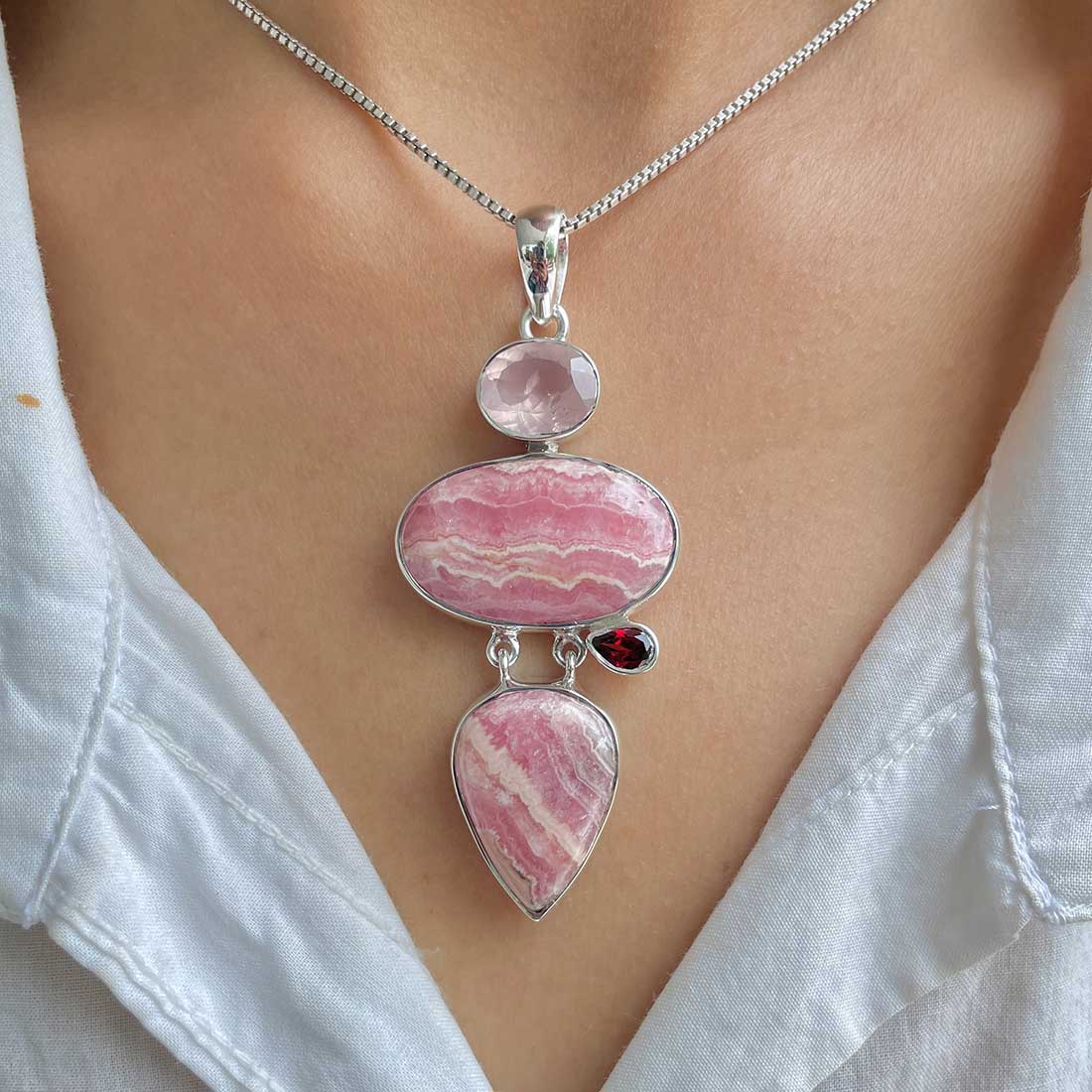 Rhodochrosite Pendant-(RDC-P-168.)