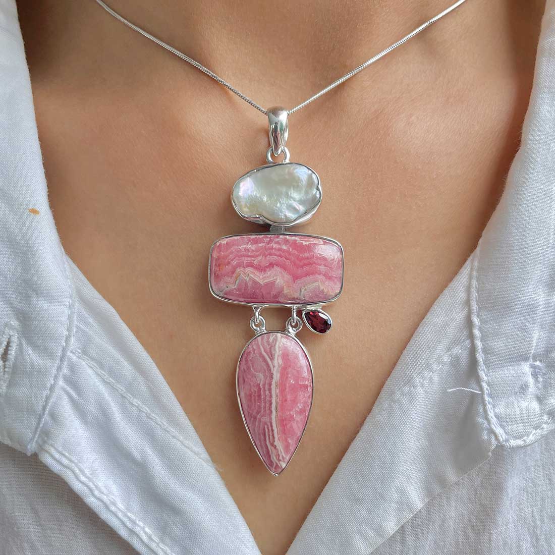 Rhodochrosite Pendant-(RDC-P-170.)
