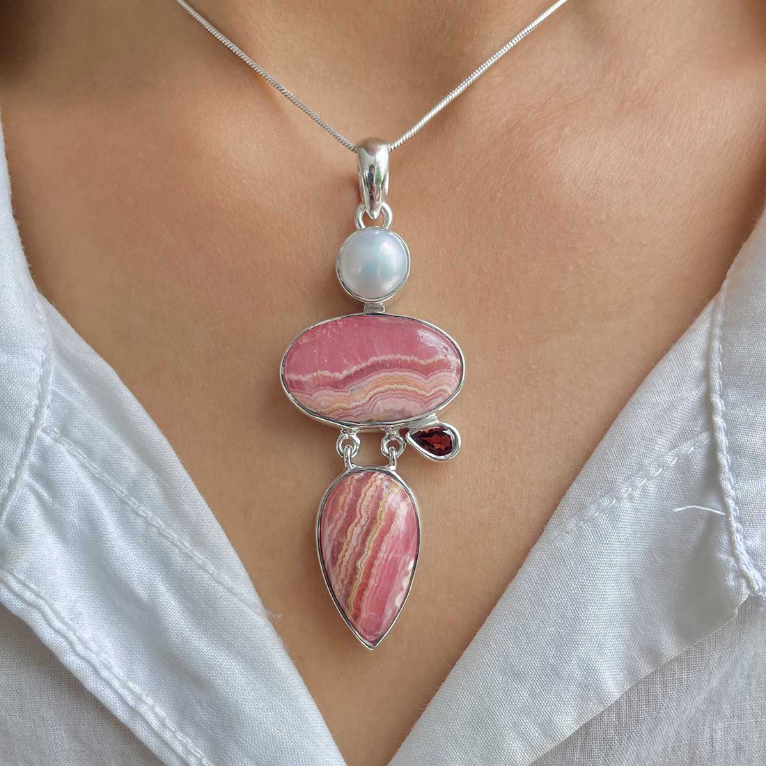 Rhodochrosite Pendant-(RDC-P-174.)