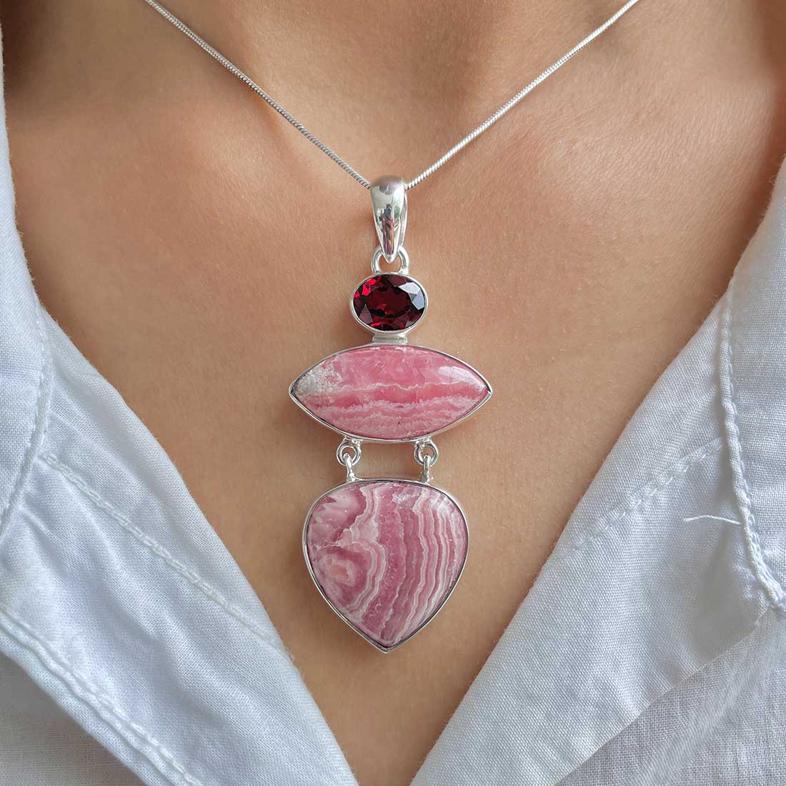 Rhodochrosite Pendant-(RDC-P-175.)