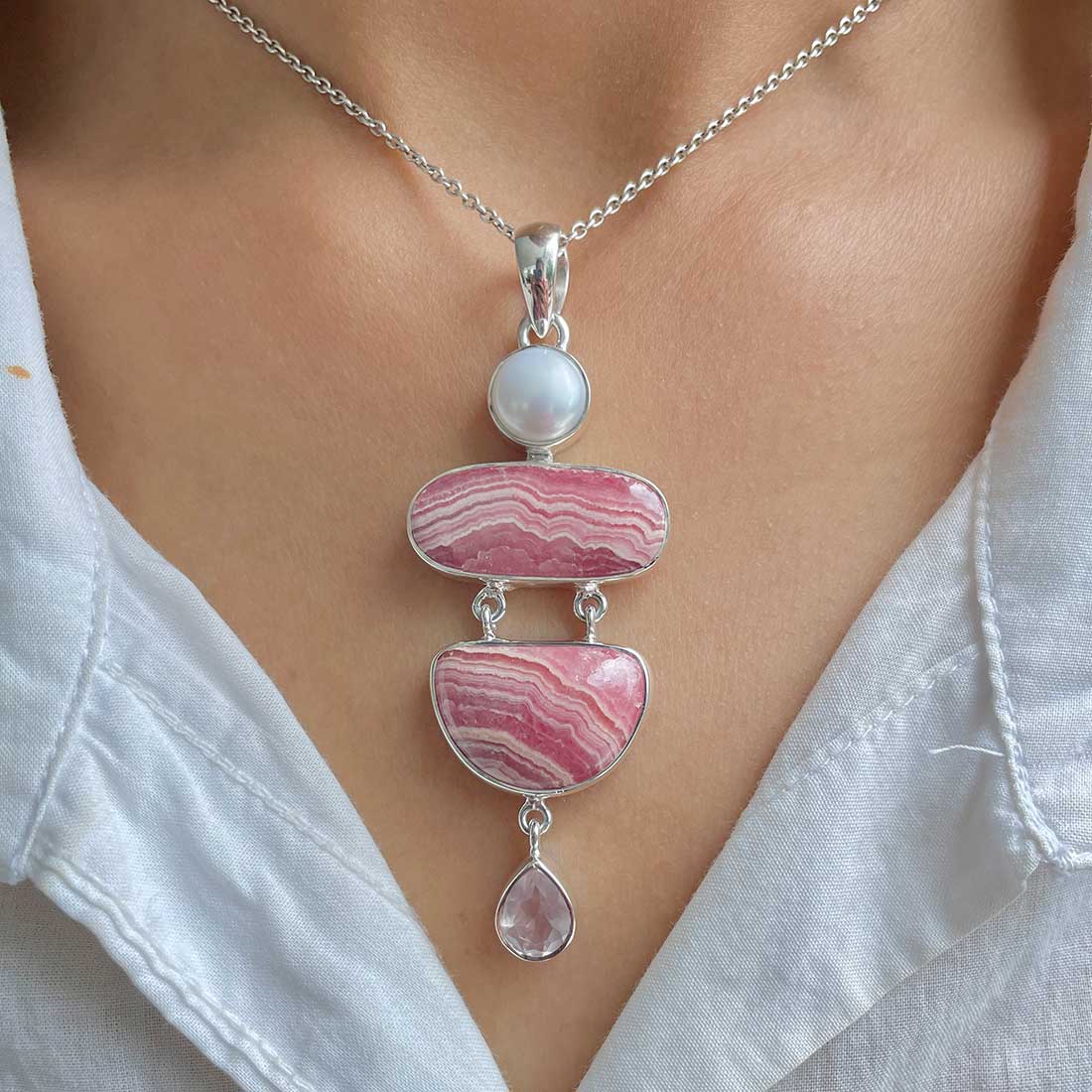 Rhodochrosite Pendant-(RDC-P-176.)