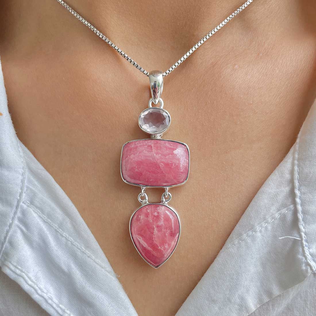 Rhodochrosite Pendant-(RDC-P-177.)