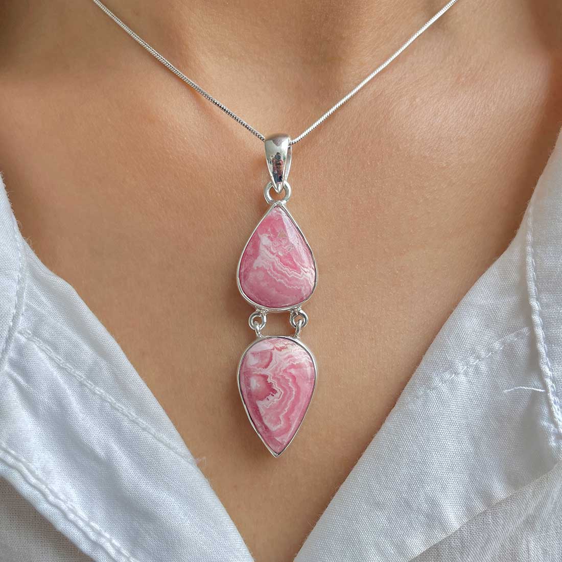 Rhodochrosite Pendant-(RDC-P-178.)