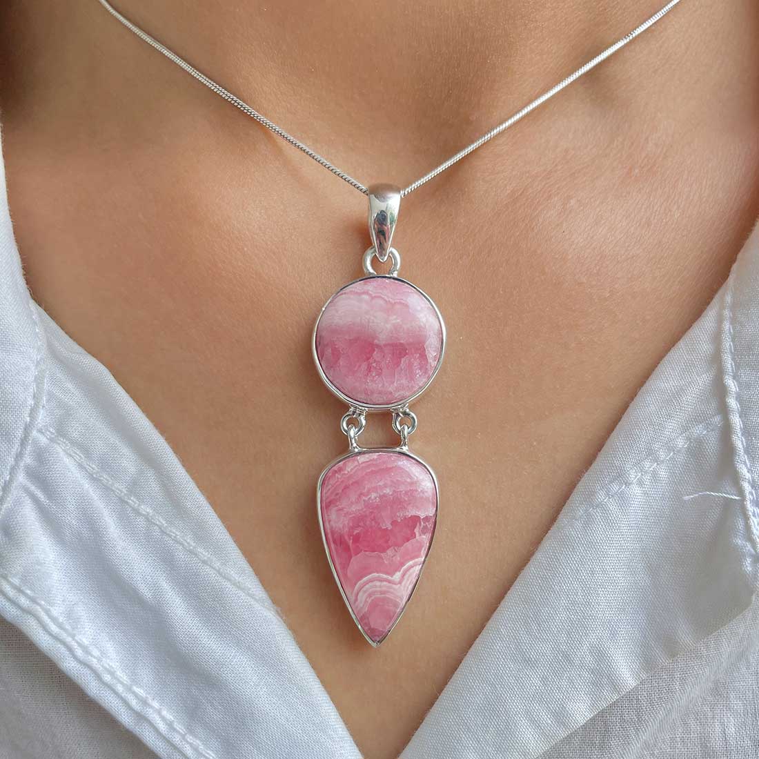 Rhodochrosite Pendant-(RDC-P-188.)