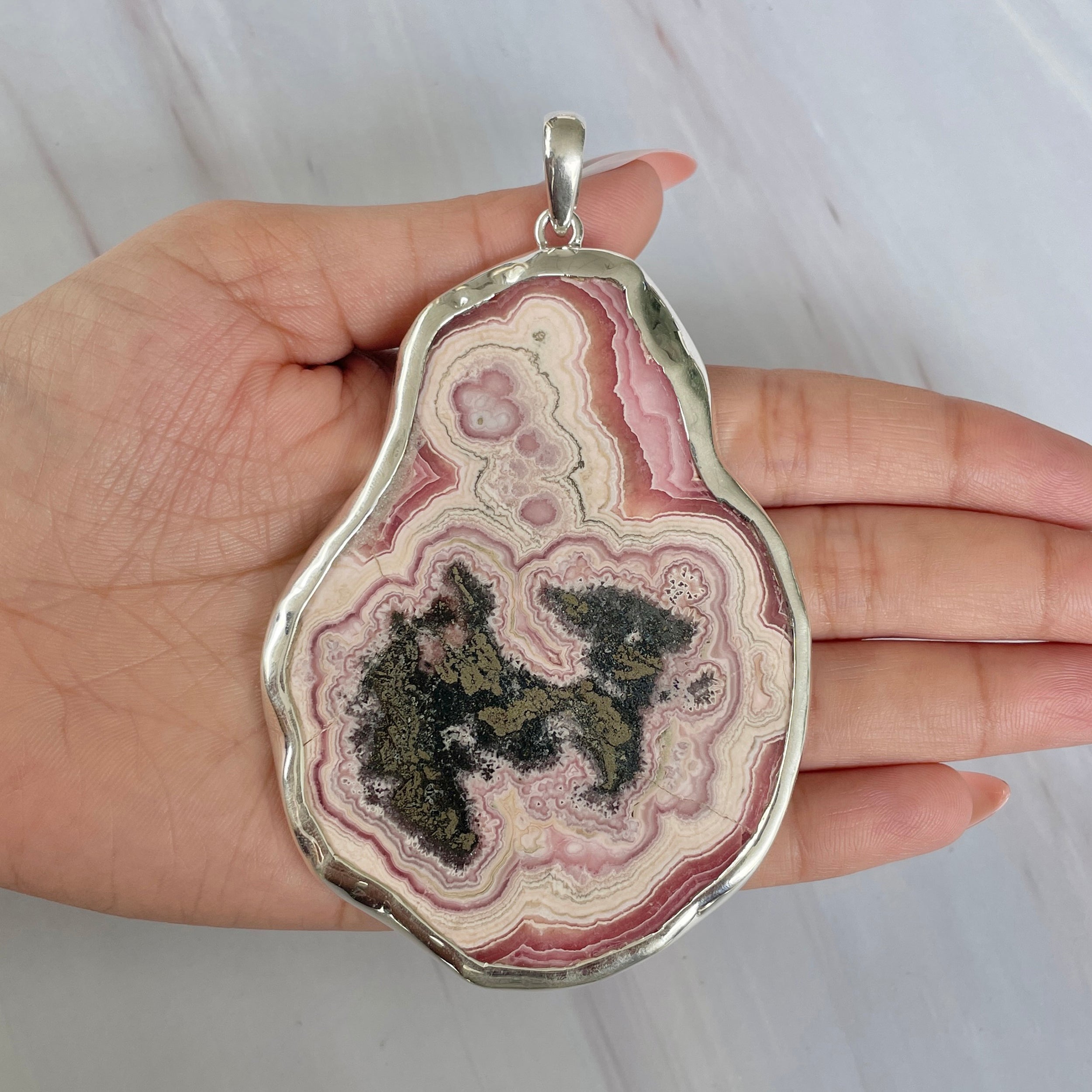 Rhodochrosite Pendant-(RDC-P-214.)