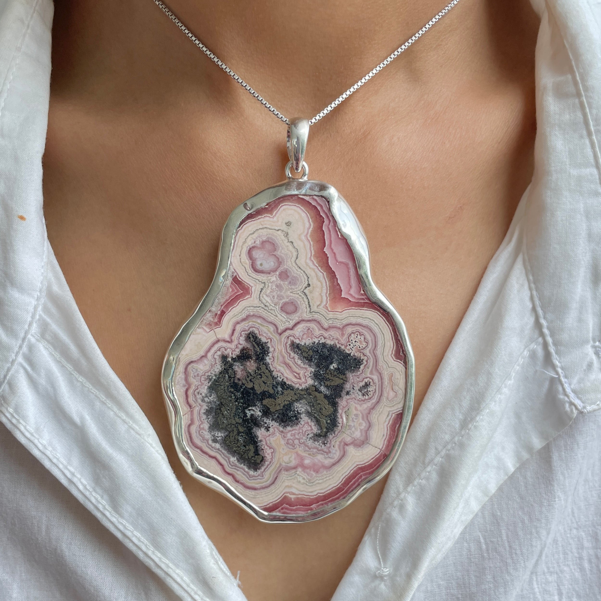 Rhodochrosite Pendant-(RDC-P-214.)