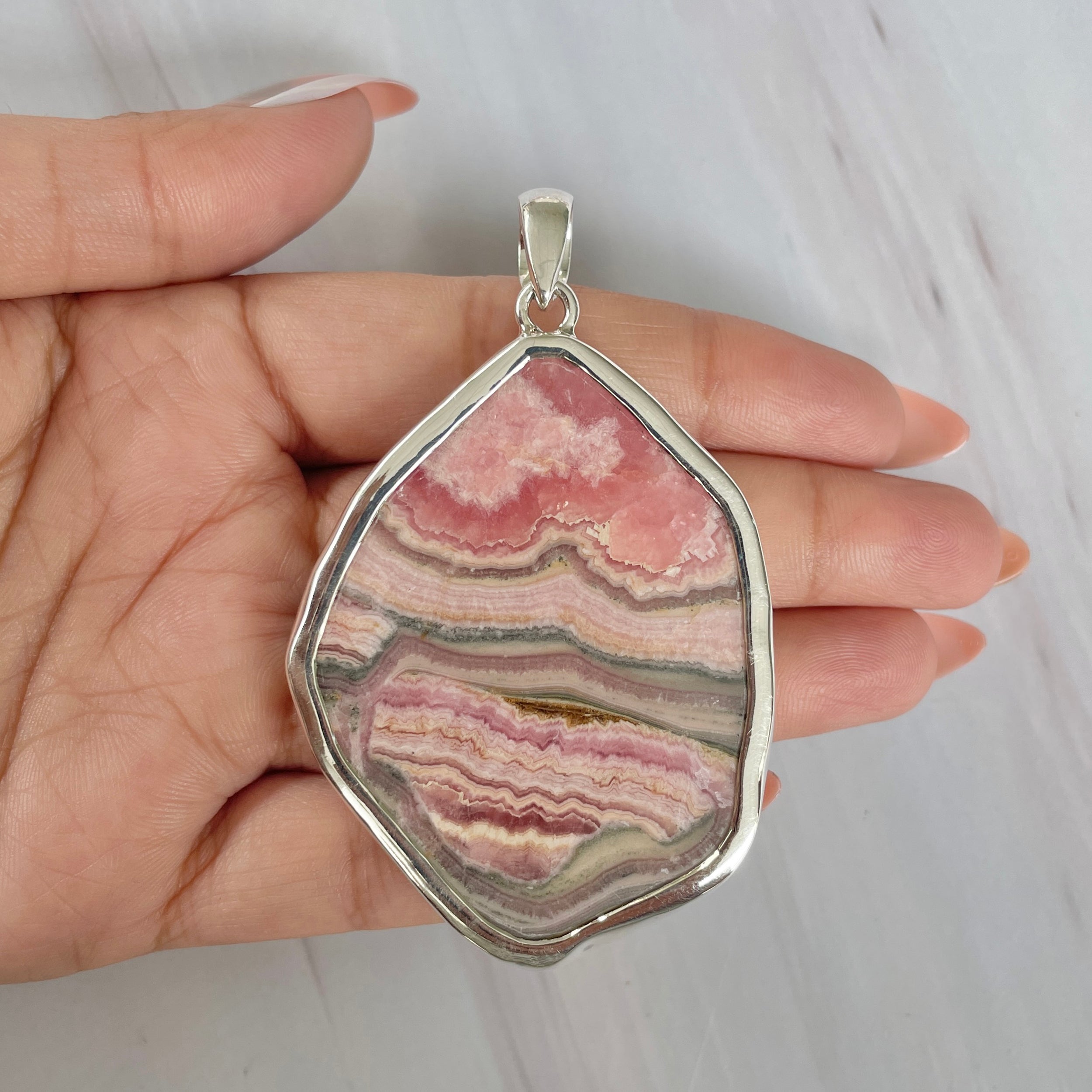 Rhodochrosite Pendant-(RDC-P-216.)