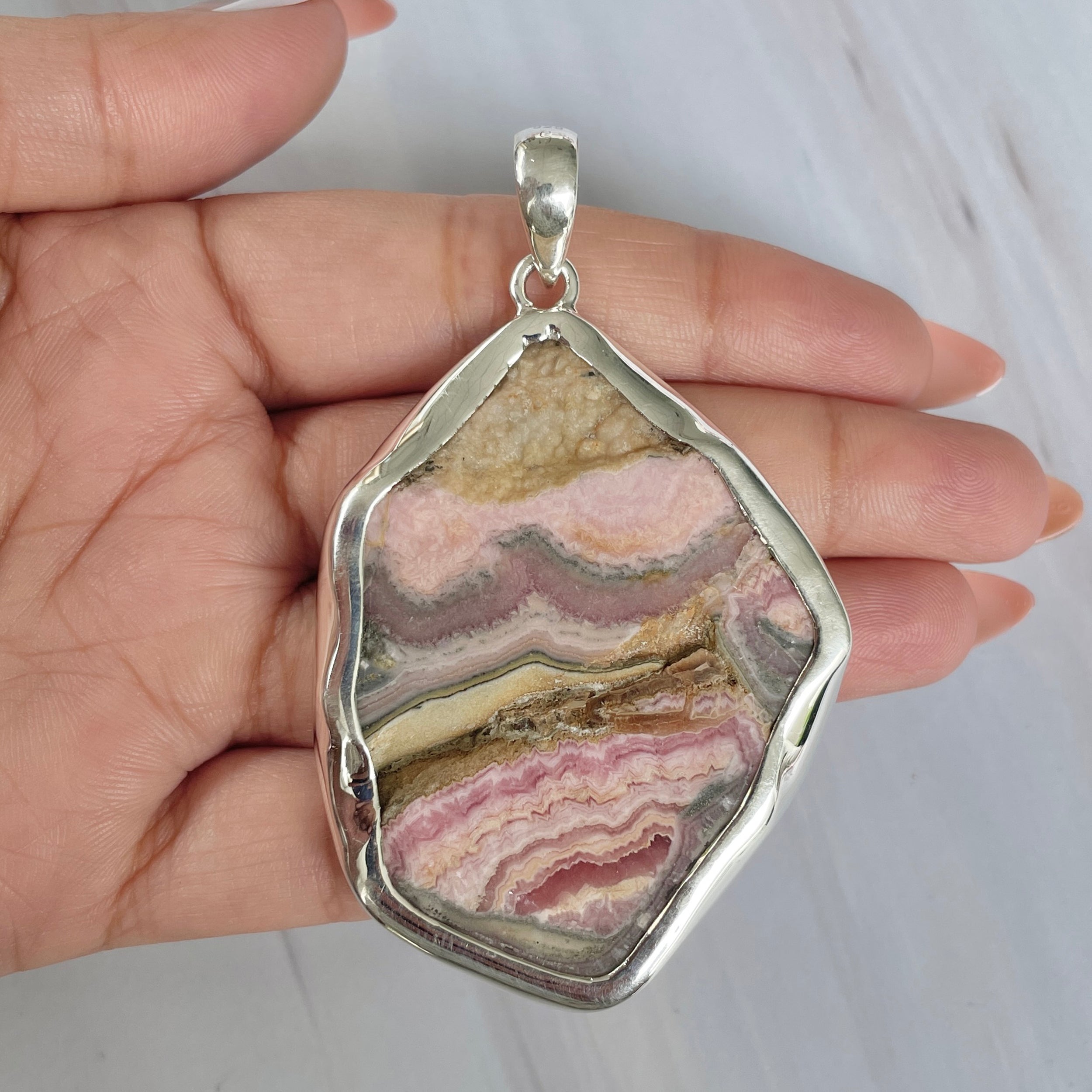 Rhodochrosite Pendant-(RDC-P-216.)