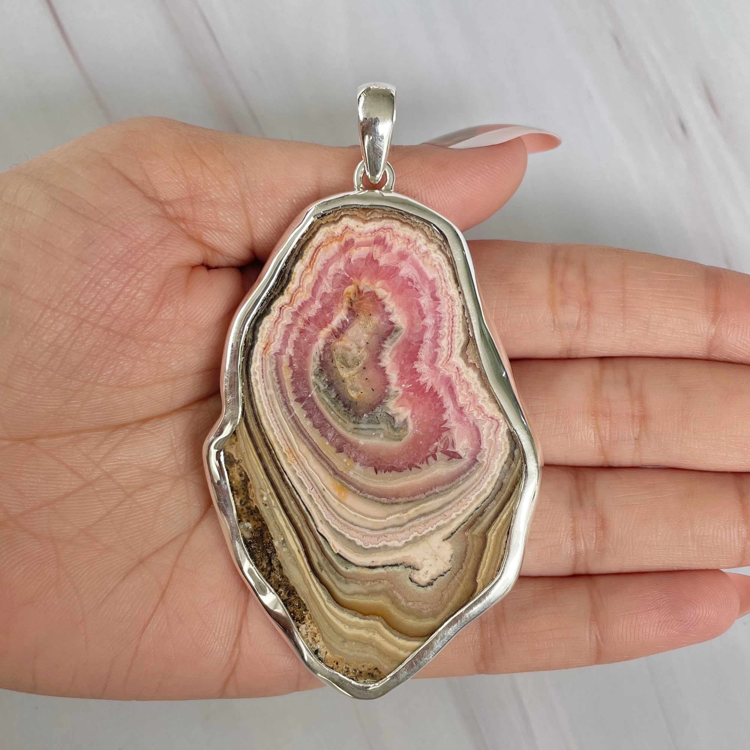 Rhodochrosite Pendant-(RDC-P-217.)