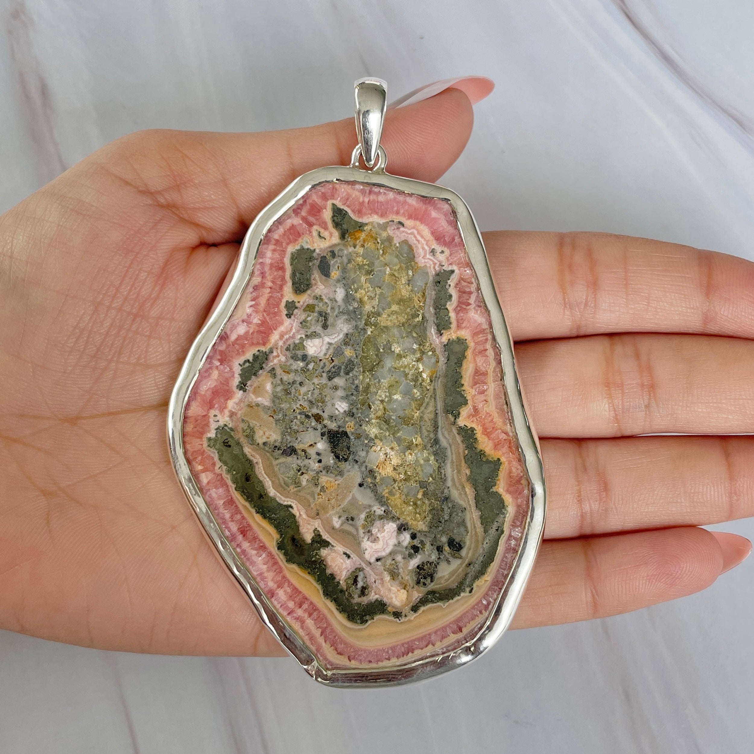 Rhodochrosite Pendant-(RDC-P-220.)
