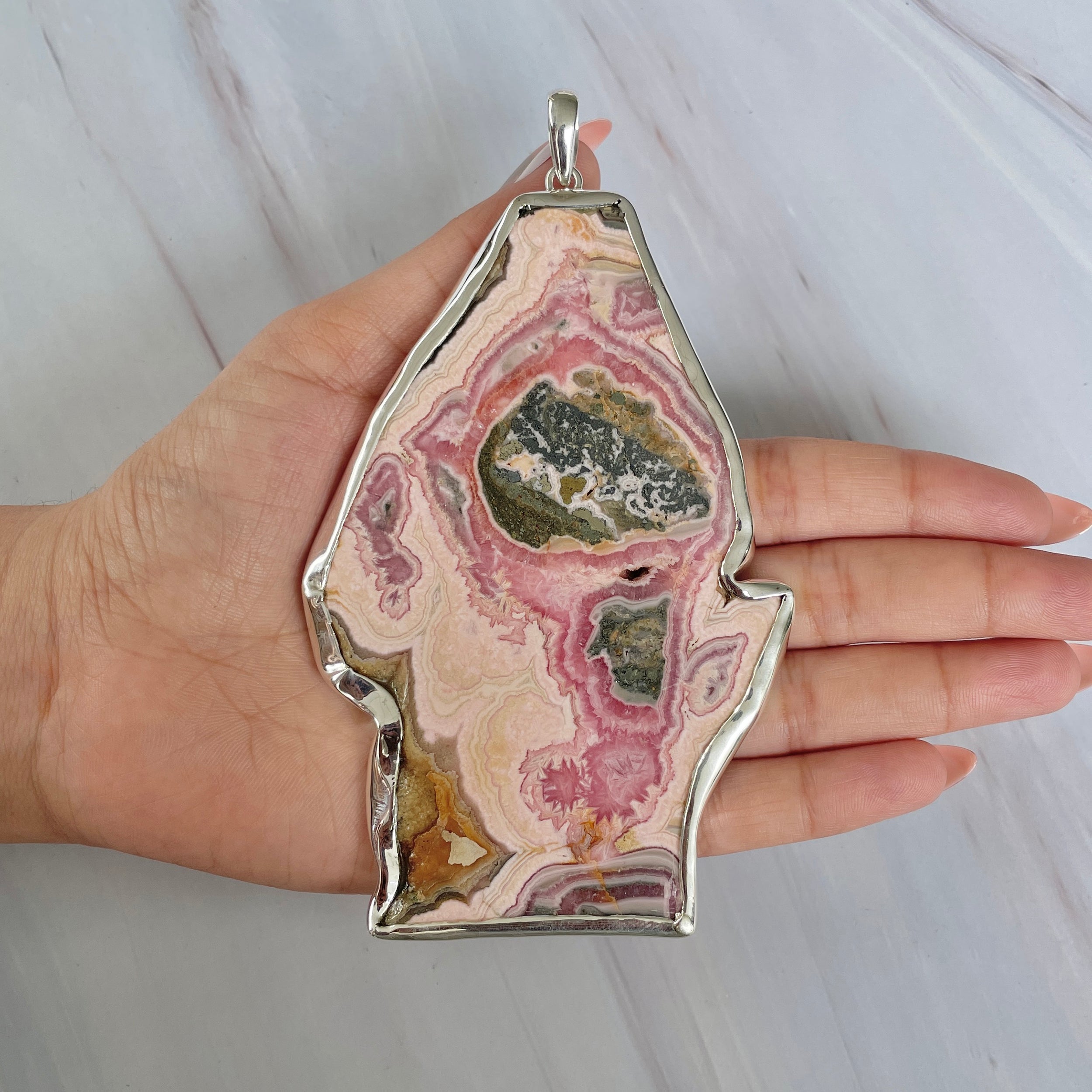 Rhodochrosite Pendant-(RDC-P-222.)