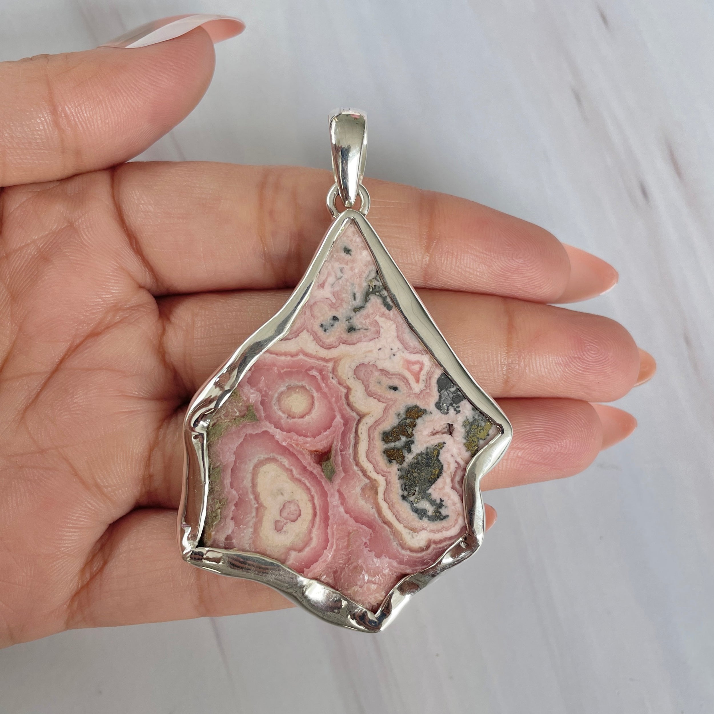 Rhodochrosite Pendant-(RDC-P-226.)