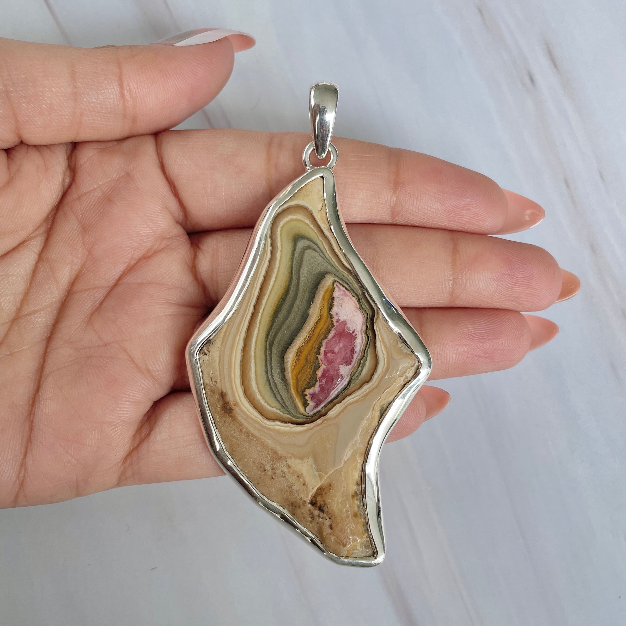 Rhodochrosite Pendant-(RDC-P-230.)