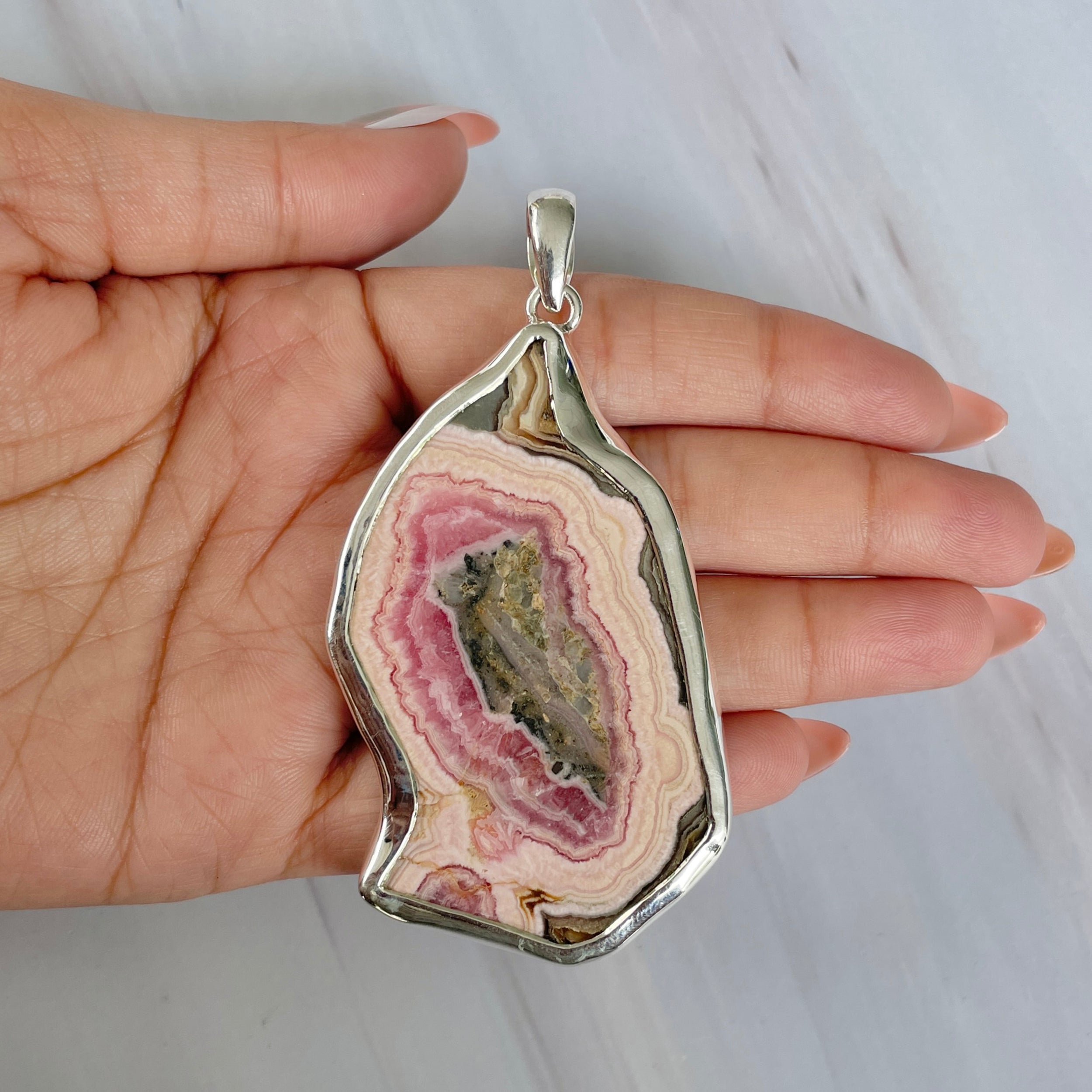 Rhodochrosite Pendant-(RDC-P-236.)