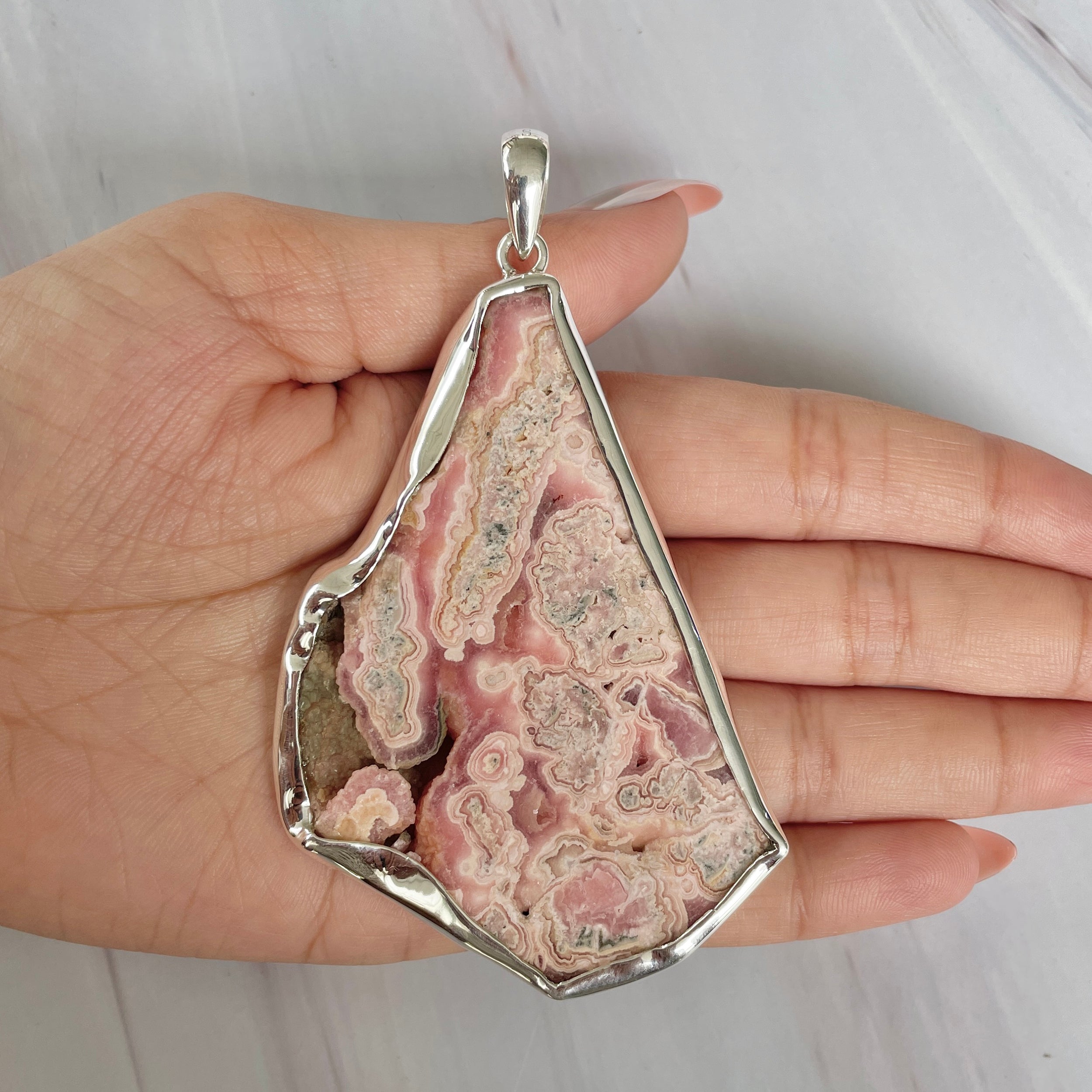 Rhodochrosite Pendant-(RDC-P-238.)