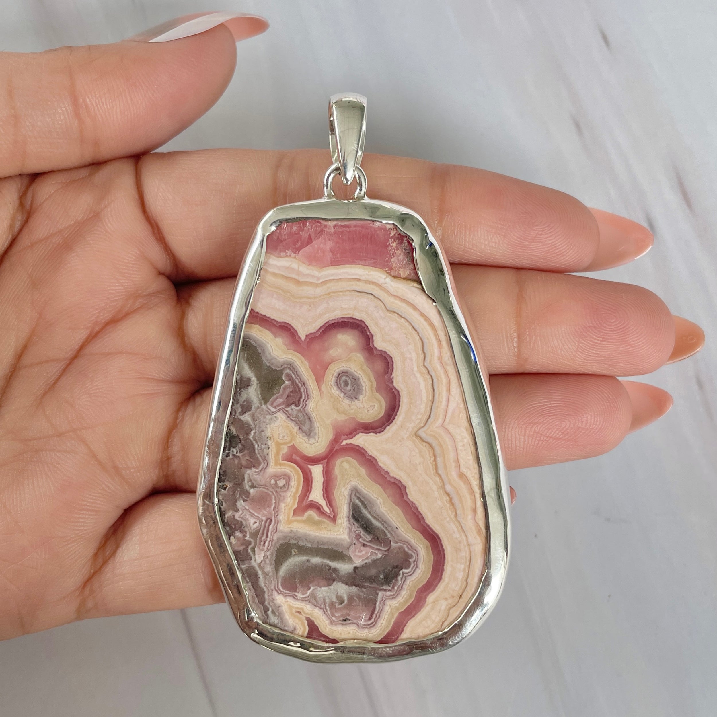 Rhodochrosite Pendant-(RDC-P-239.)