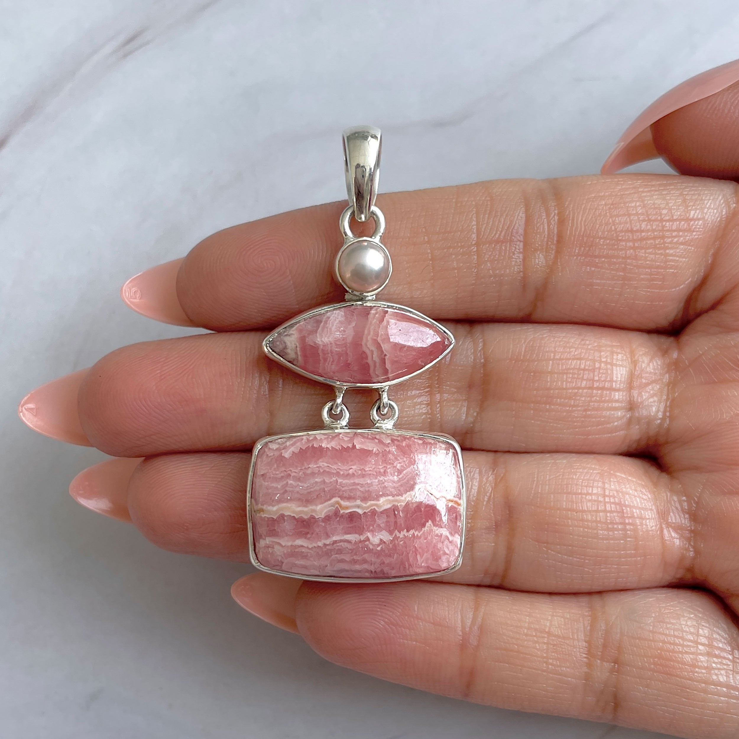 Rhodochrosite Pendant-(RDC-P-285.)