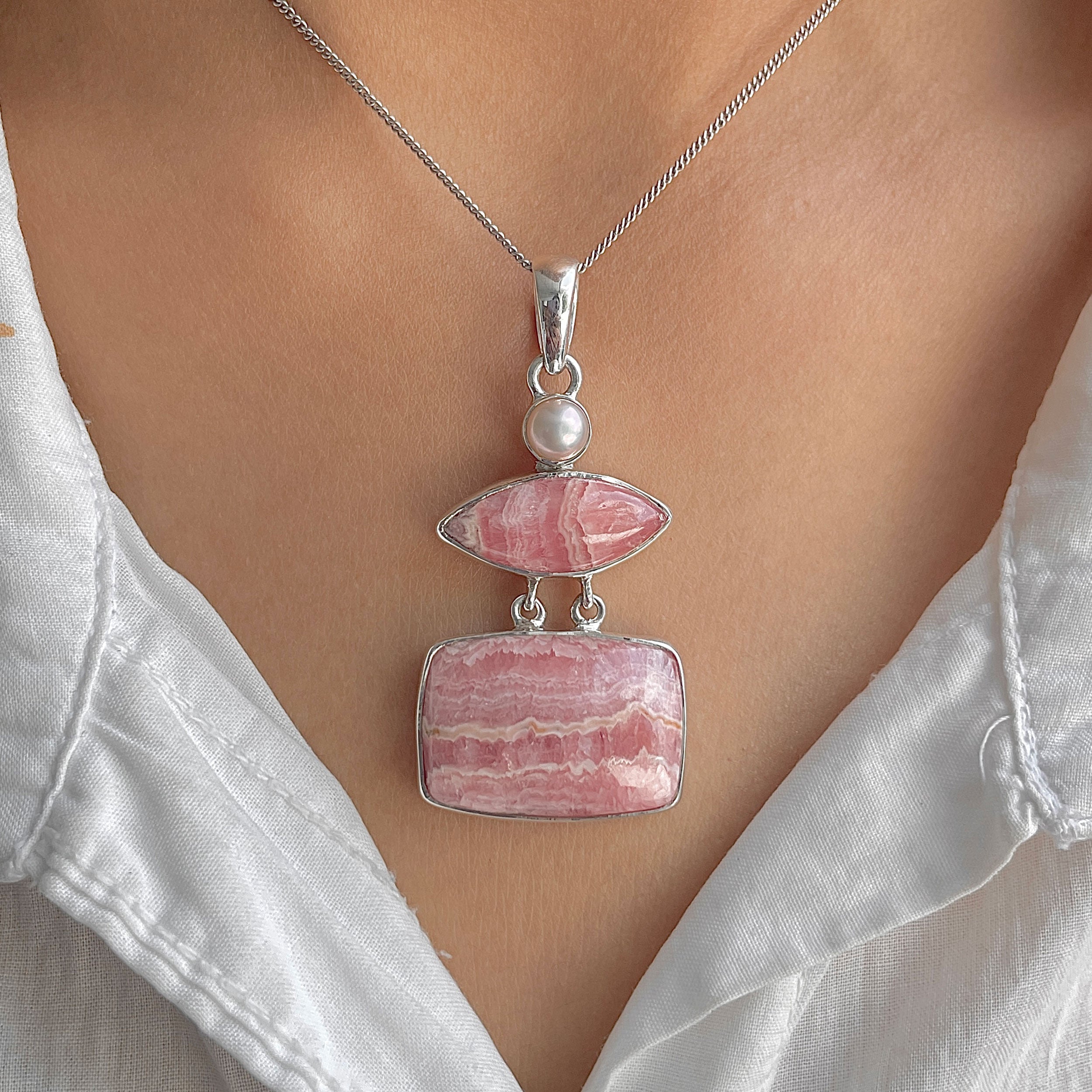 Rhodochrosite Pendant-(RDC-P-285.)