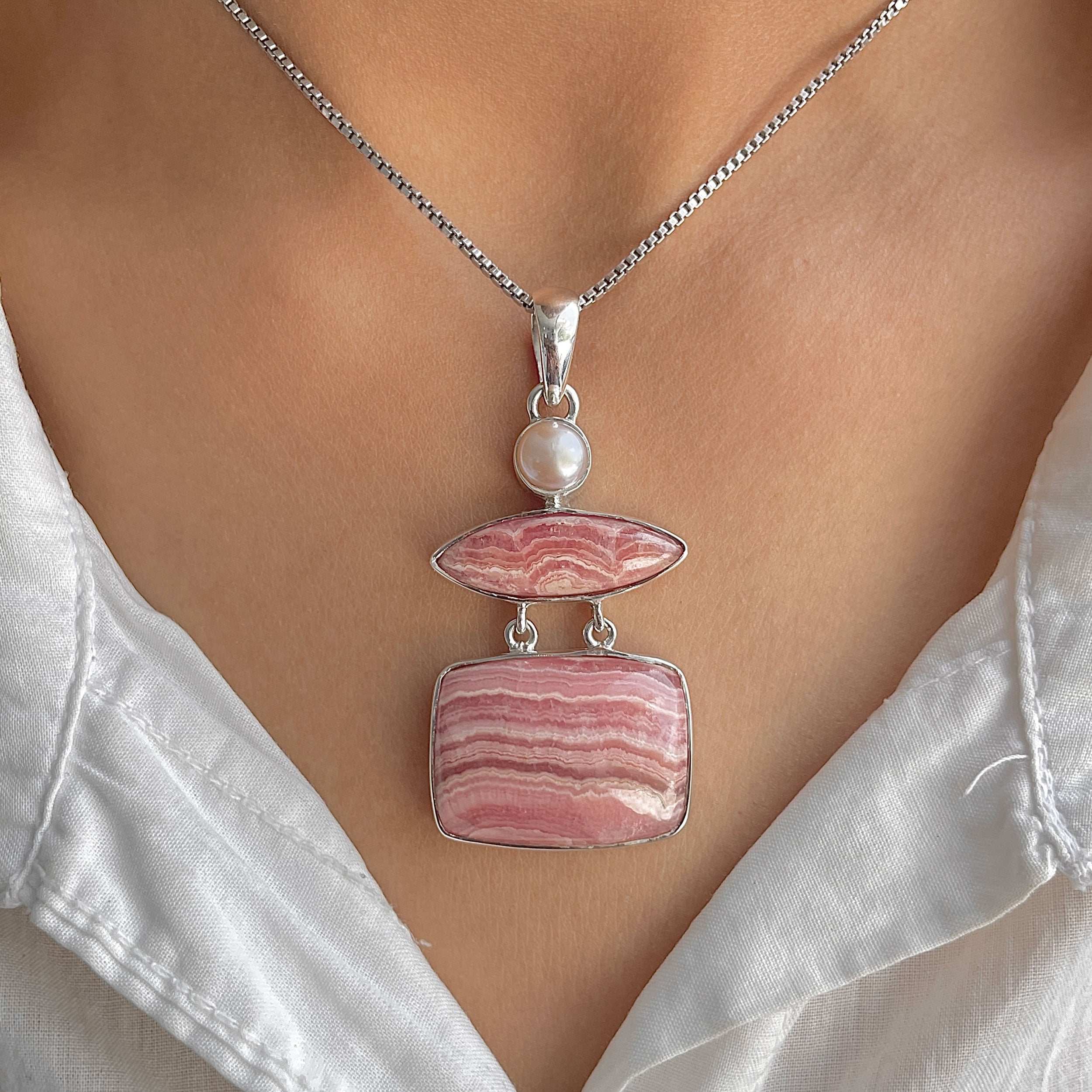 Rhodochrosite Pendant-(RDC-P-288.)