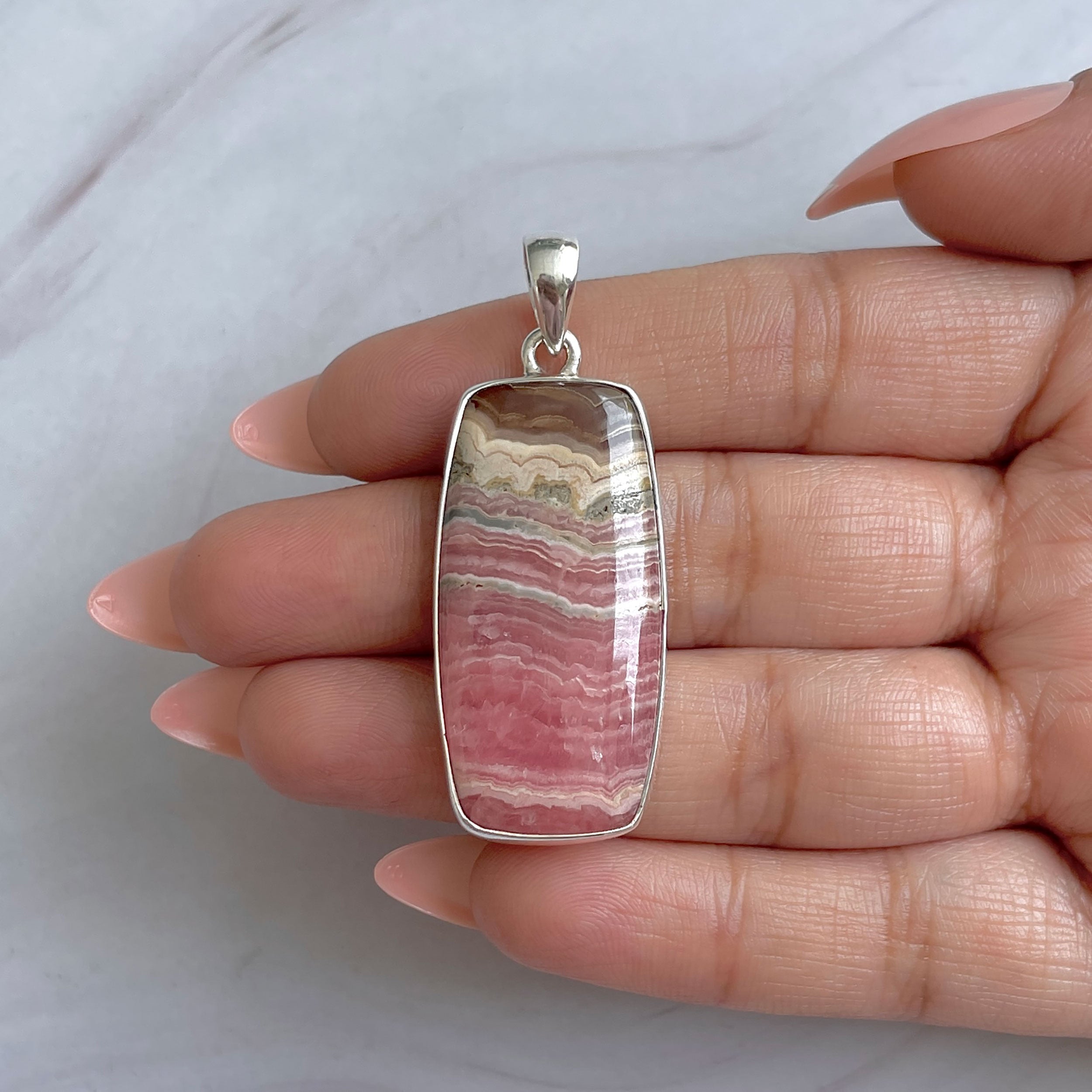 Rhodochrosite Pendant-(RDC-P-298.)
