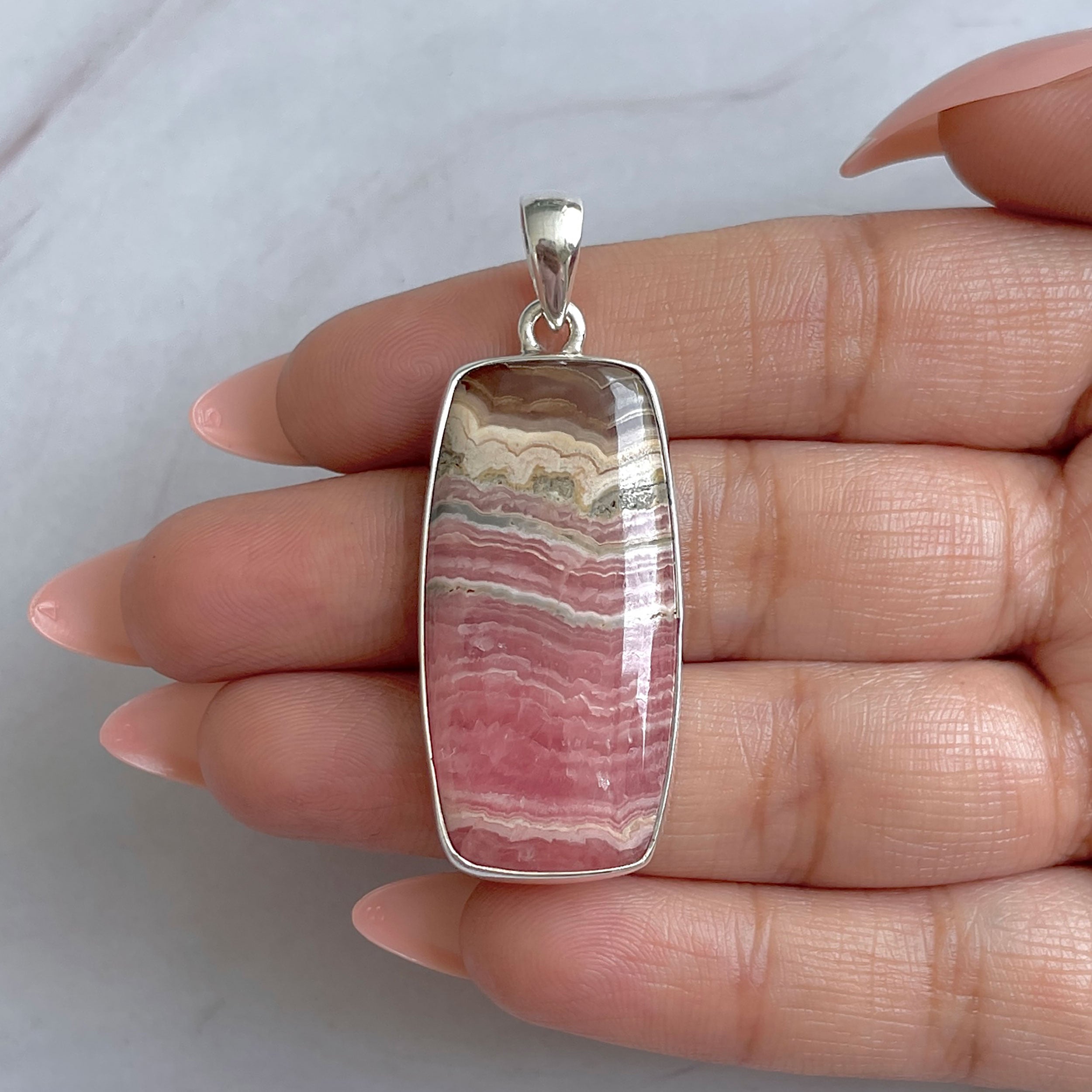 Rhodochrosite Pendant-(RDC-P-298.)