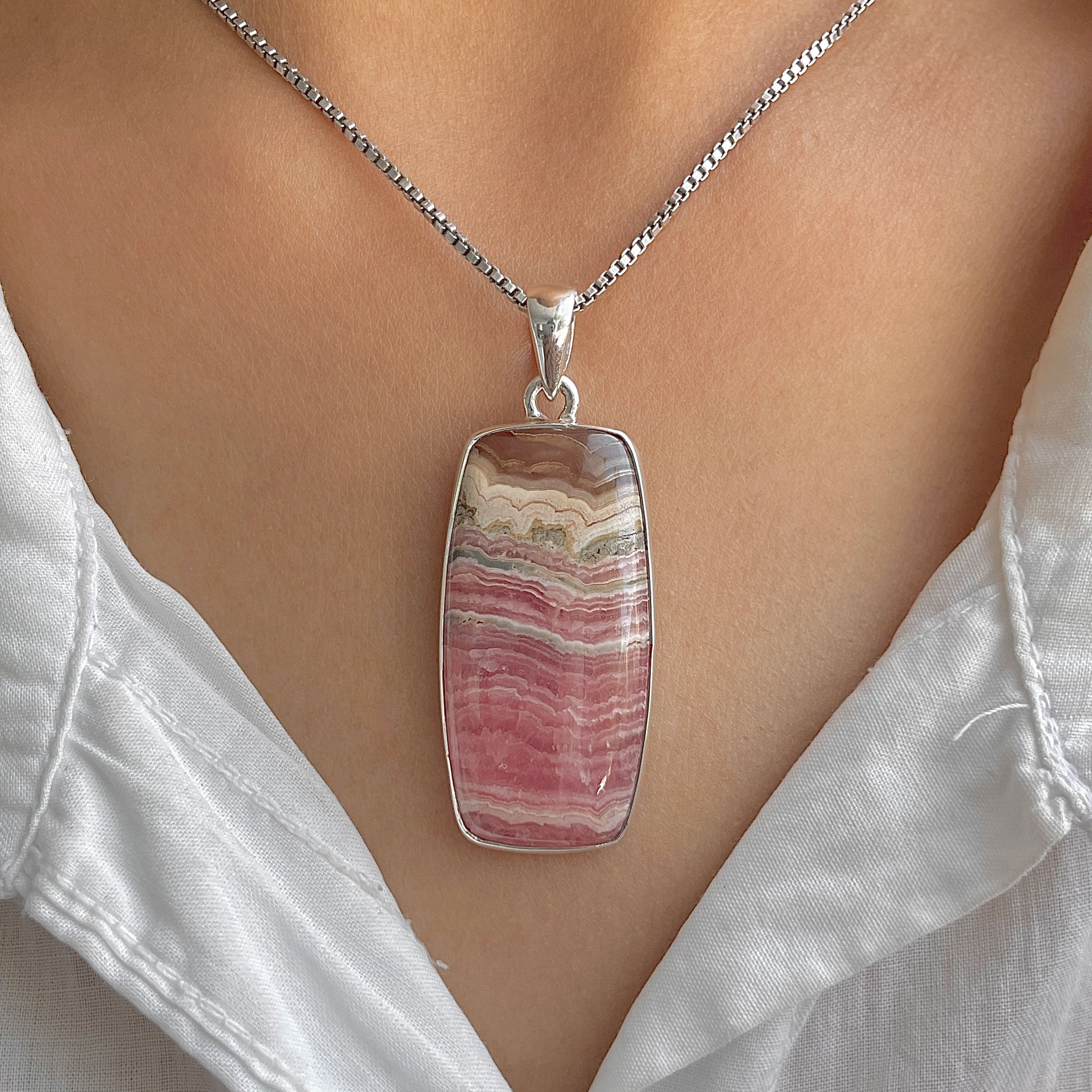 Rhodochrosite Pendant-(RDC-P-298.)