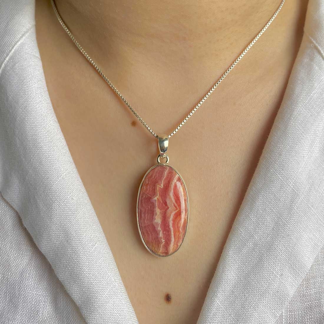 Rhodochrosite Pendant-(RDC-P-4.)