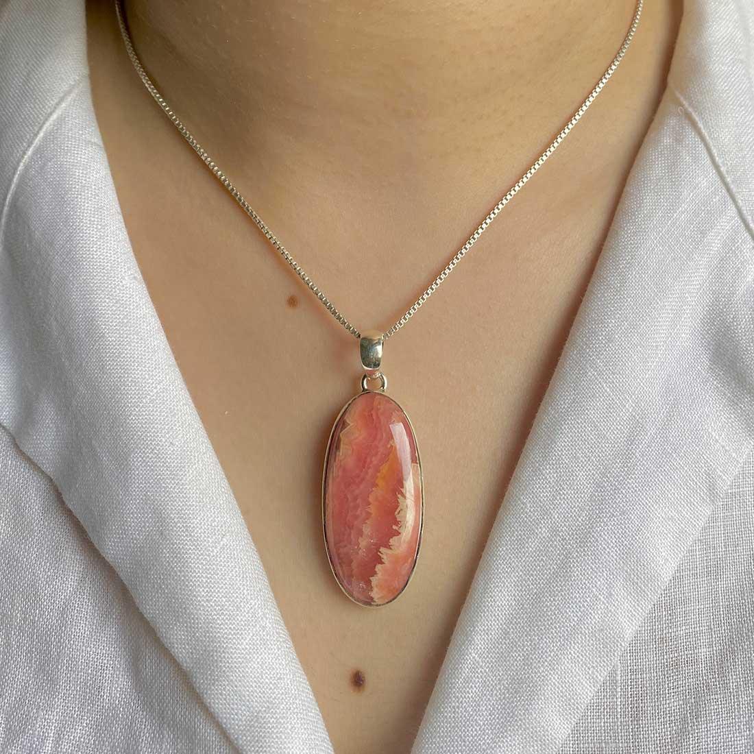 Rhodochrosite Pendant-(RDC-P-46.)