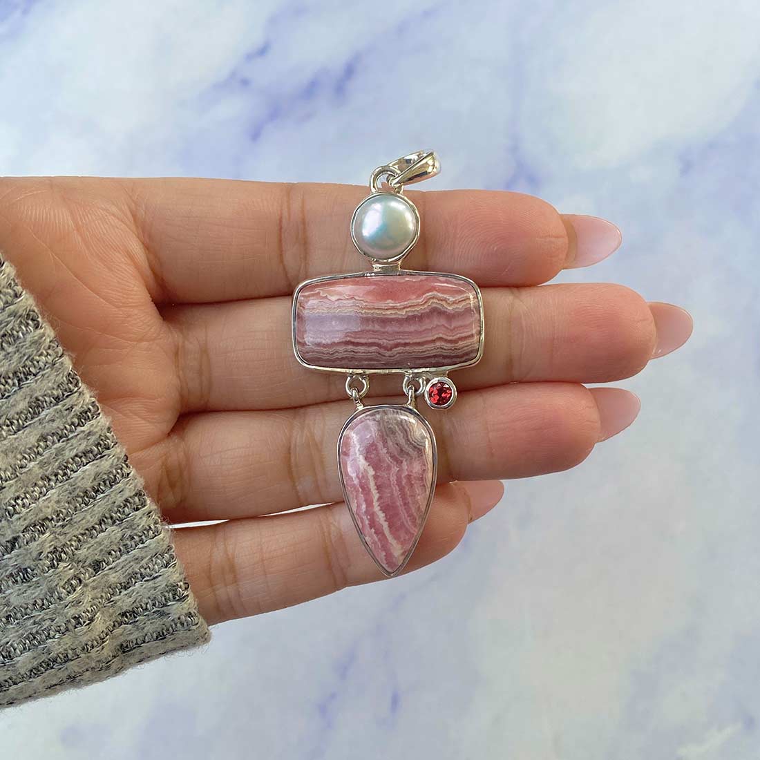 Rhodochrosite Pendant-(RDC-P-58.)