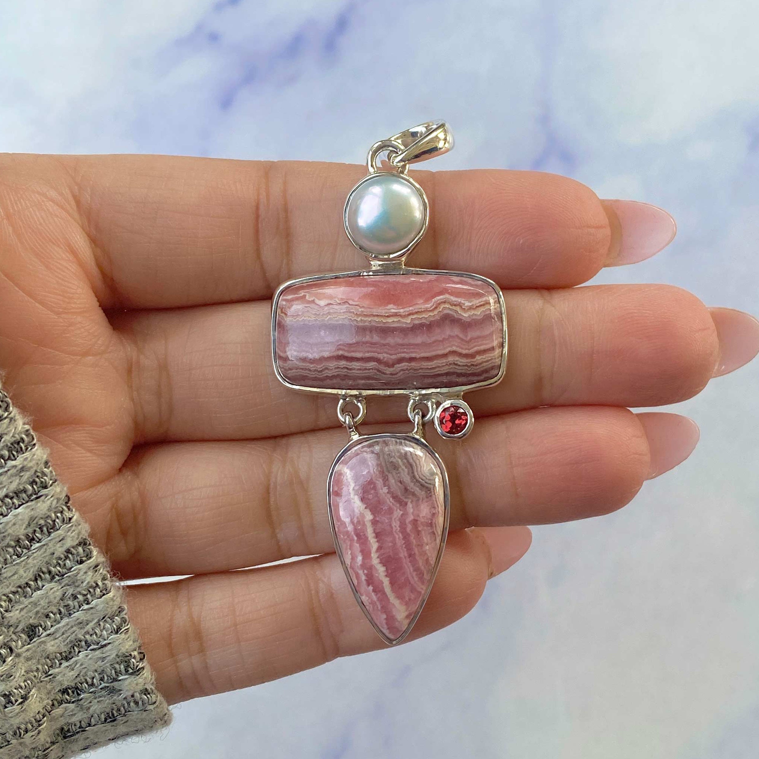 Rhodochrosite Pendant-(RDC-P-58.)