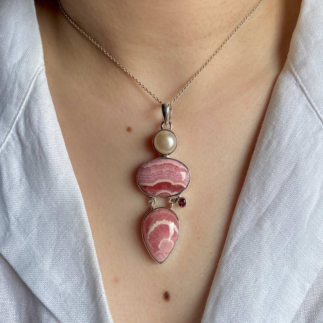 Rhodochrosite Pendant-(RDC-P-62.)