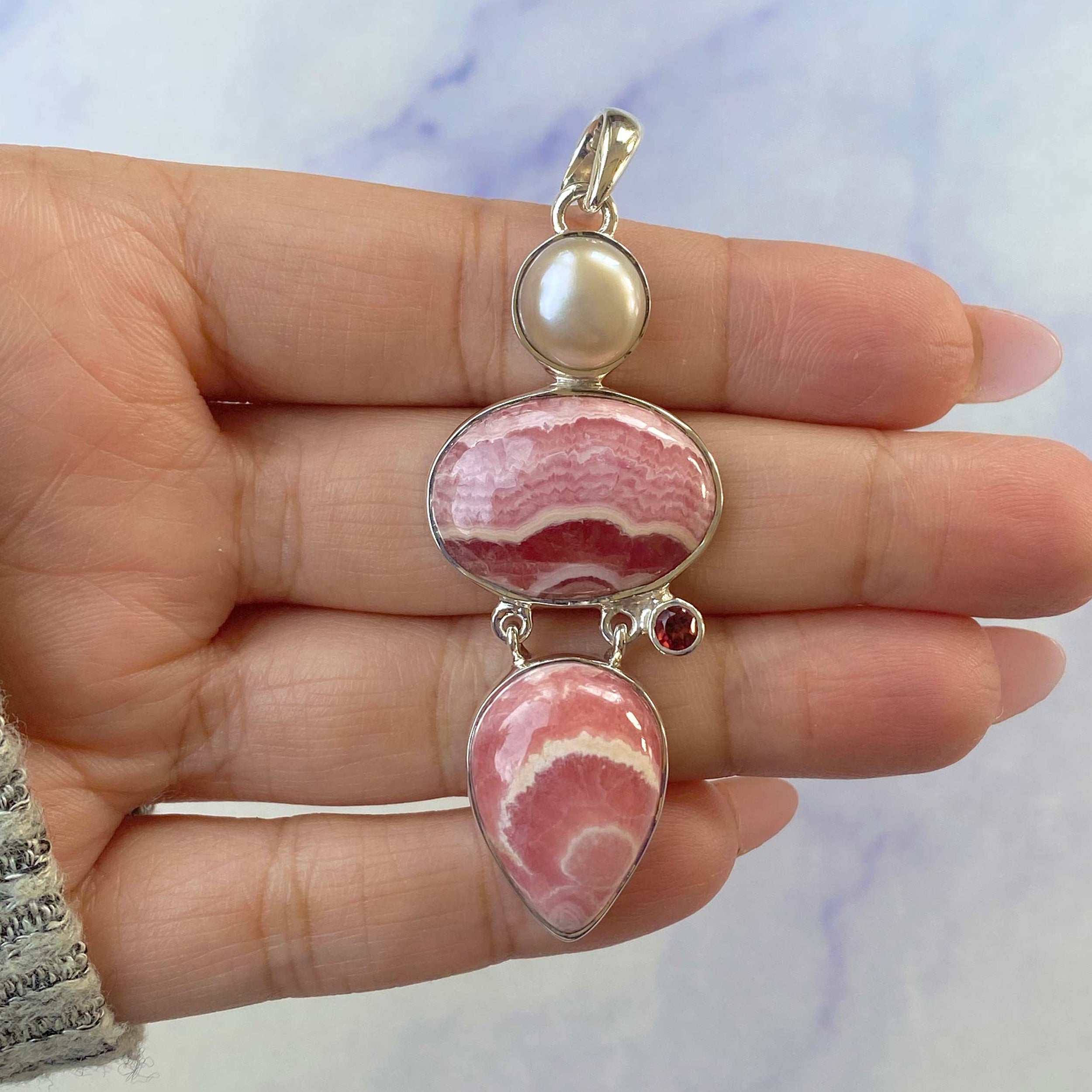 Rhodochrosite Pendant-(RDC-P-62.)