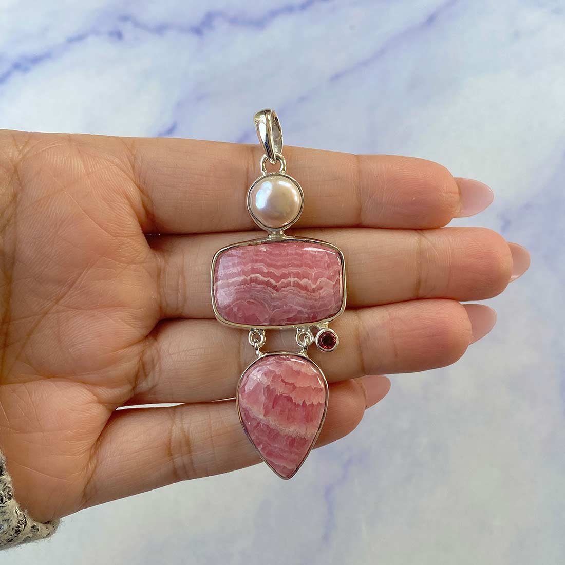 Rhodochrosite Pendant-(RDC-P-64.)