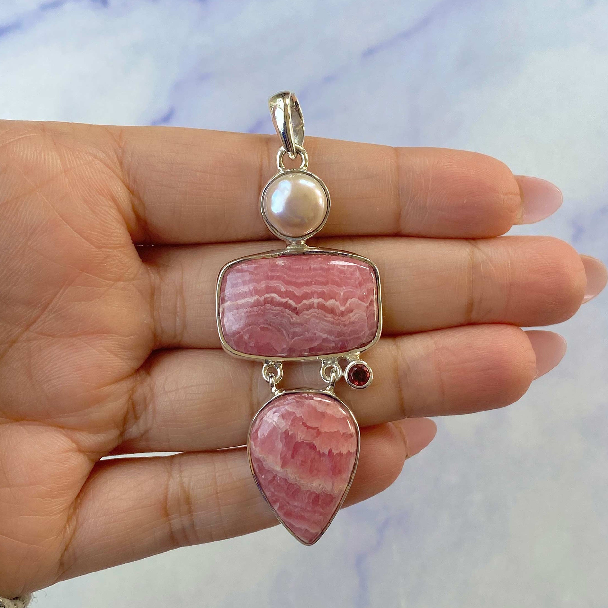 Rhodochrosite Pendant-(RDC-P-64.)