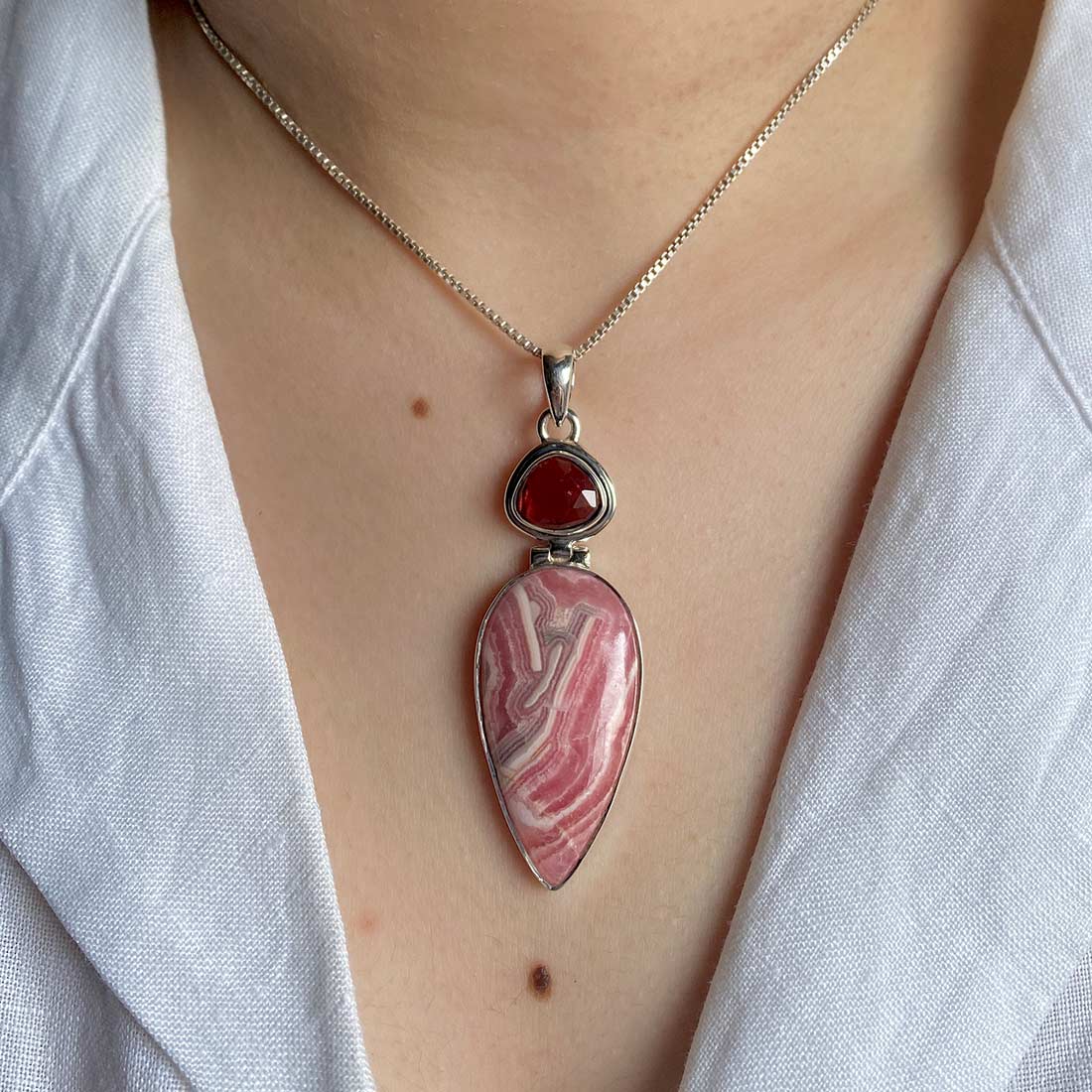 Rhodochrosite Pendant-(RDC-P-65.)