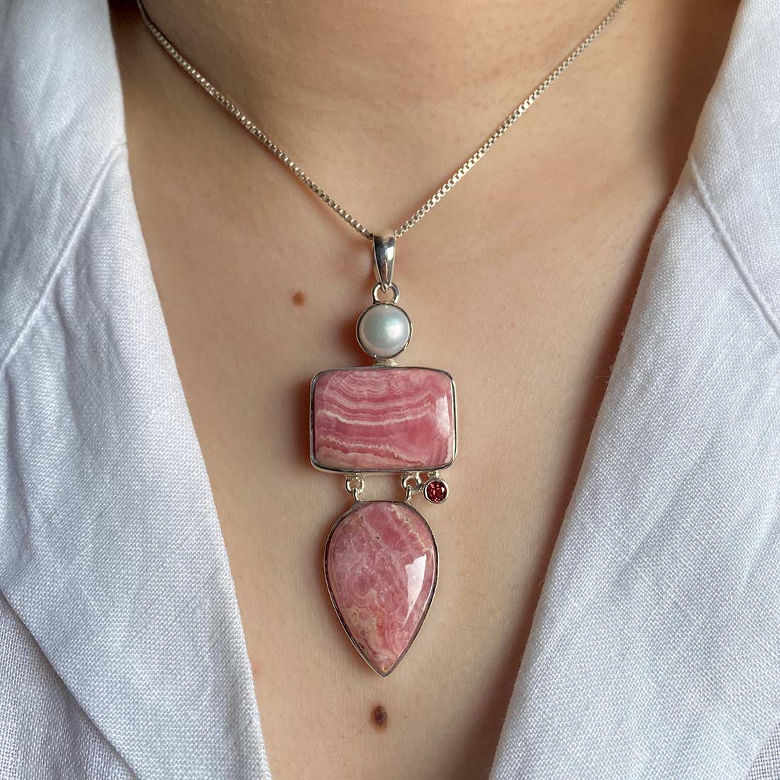 Rhodochrosite Pendant-(RDC-P-66.)