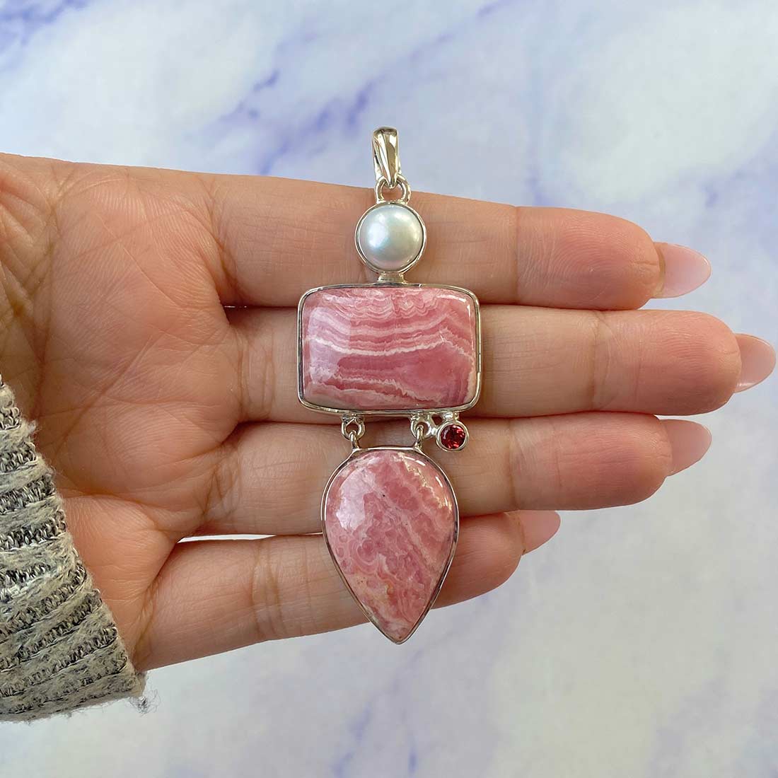 Rhodochrosite Pendant-(RDC-P-66.)