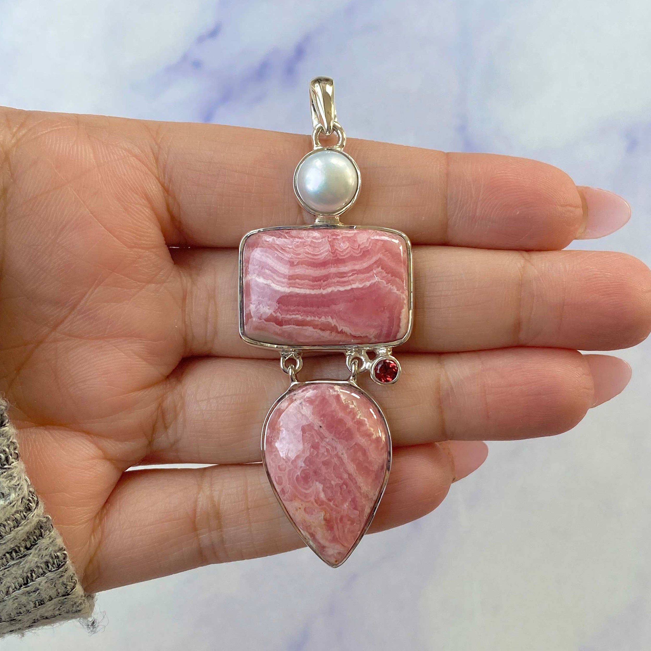 Rhodochrosite Pendant-(RDC-P-66.)