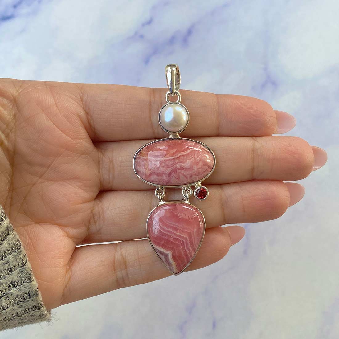 Rhodochrosite Pendant-(RDC-P-71.)