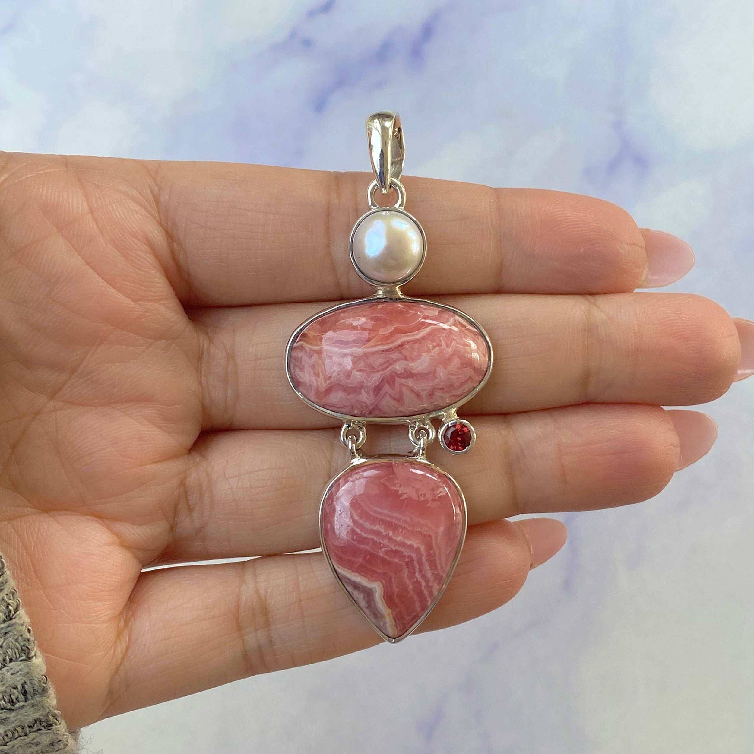 Rhodochrosite Pendant-(RDC-P-71.)