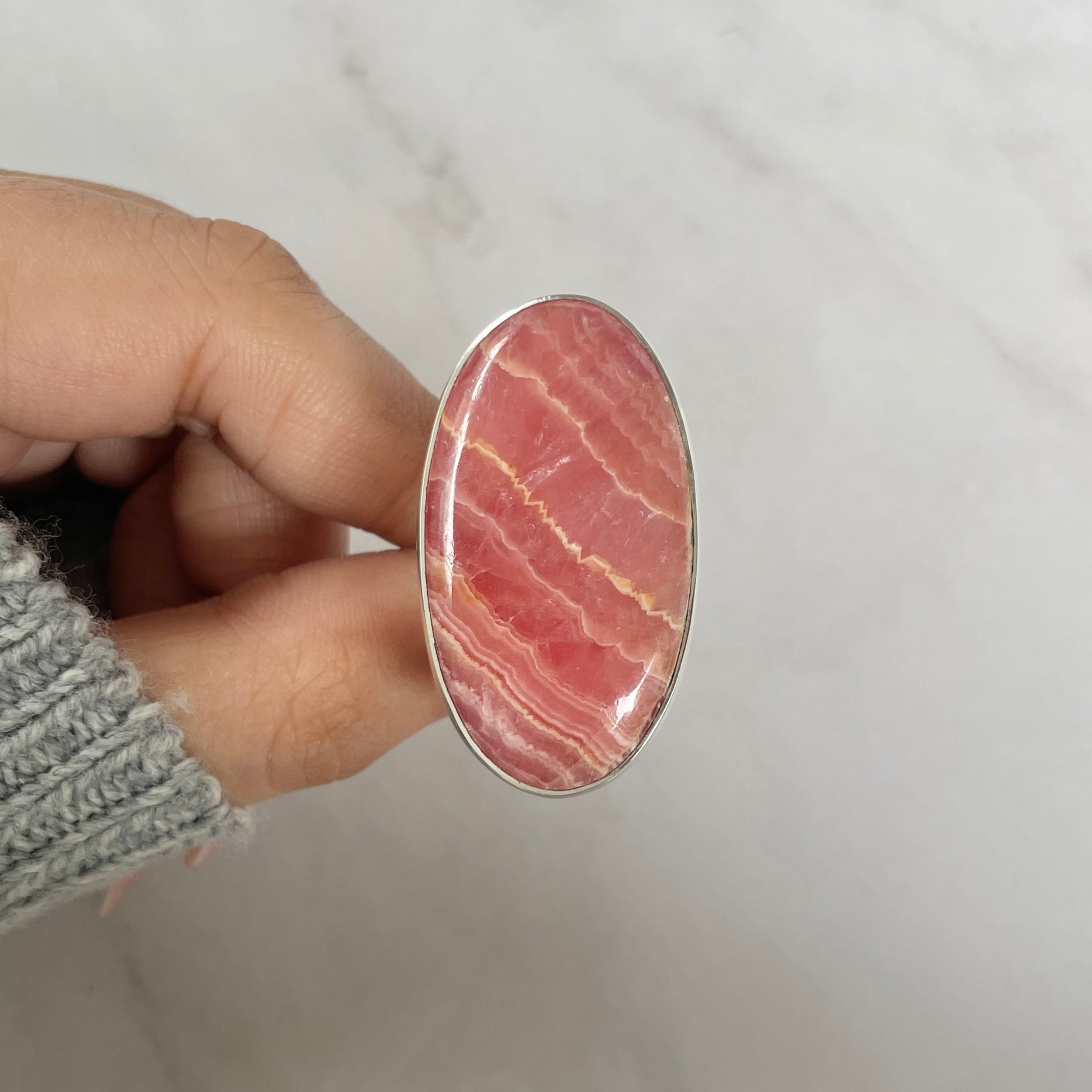 Rhodochrosite Ring-(RDC-R-100.)