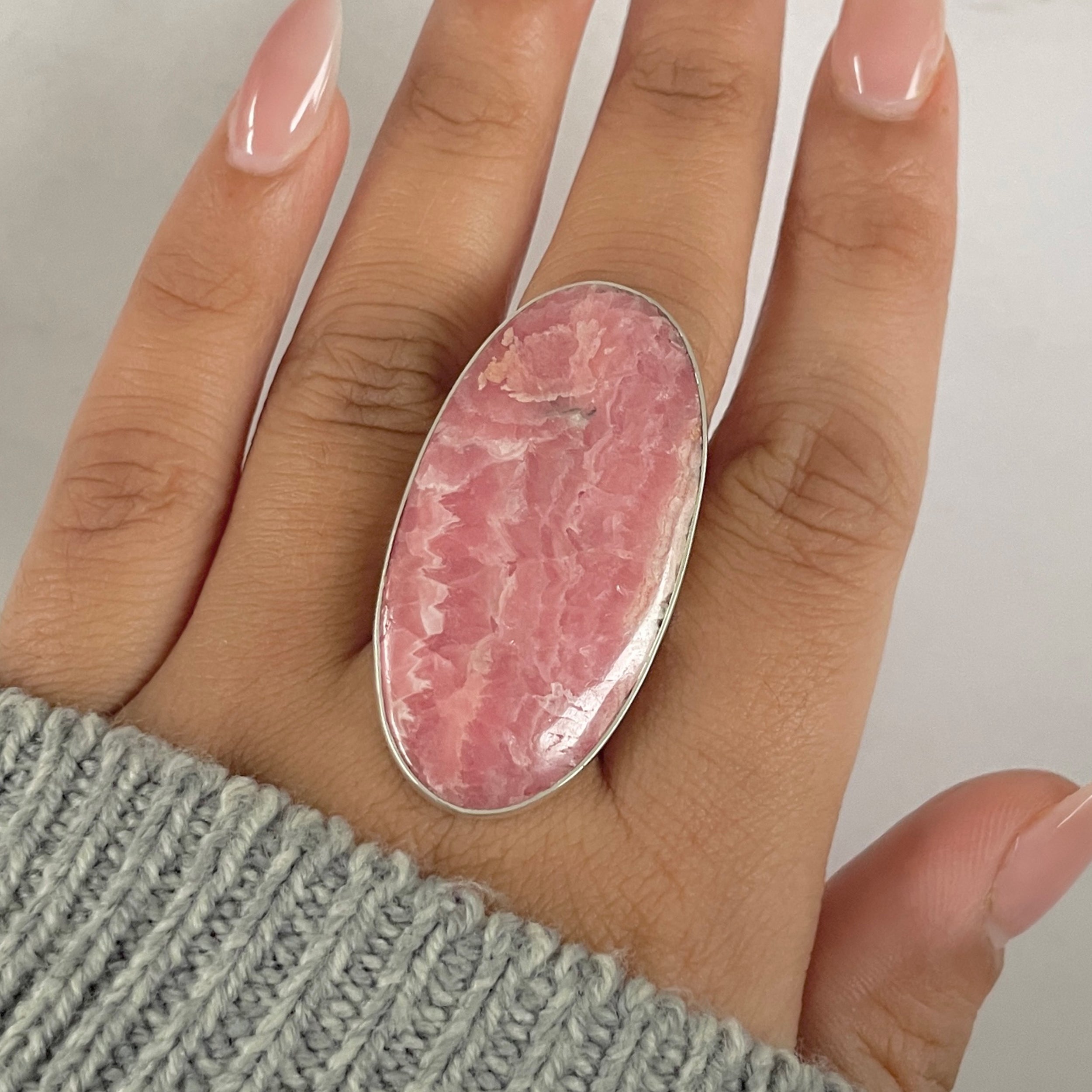 Buy Rhodochrosite Ring | Sterling Silver Rhodochrosite Rings Online ...
