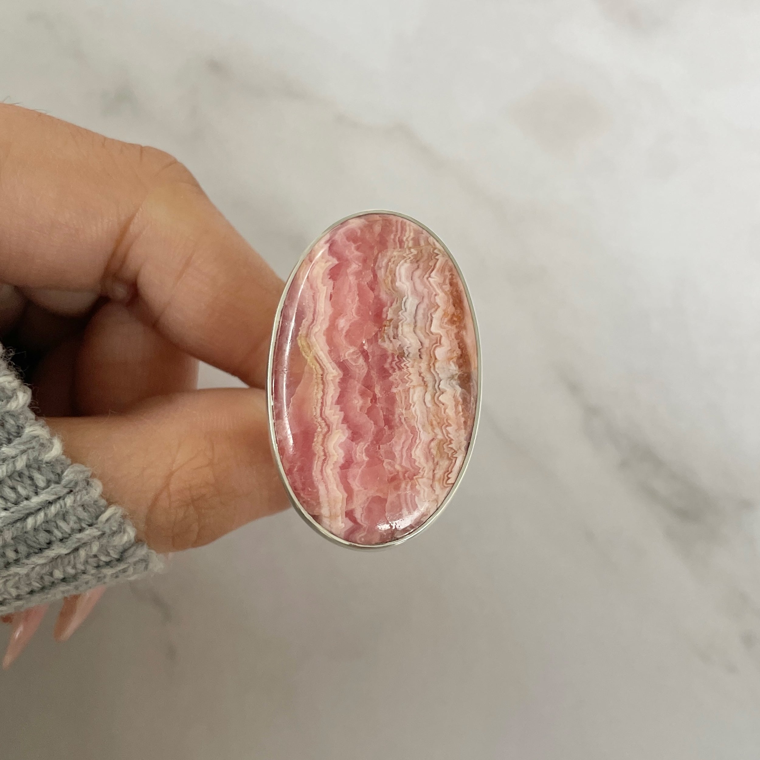 Rhodochrosite Ring-(RDC-R-123.)