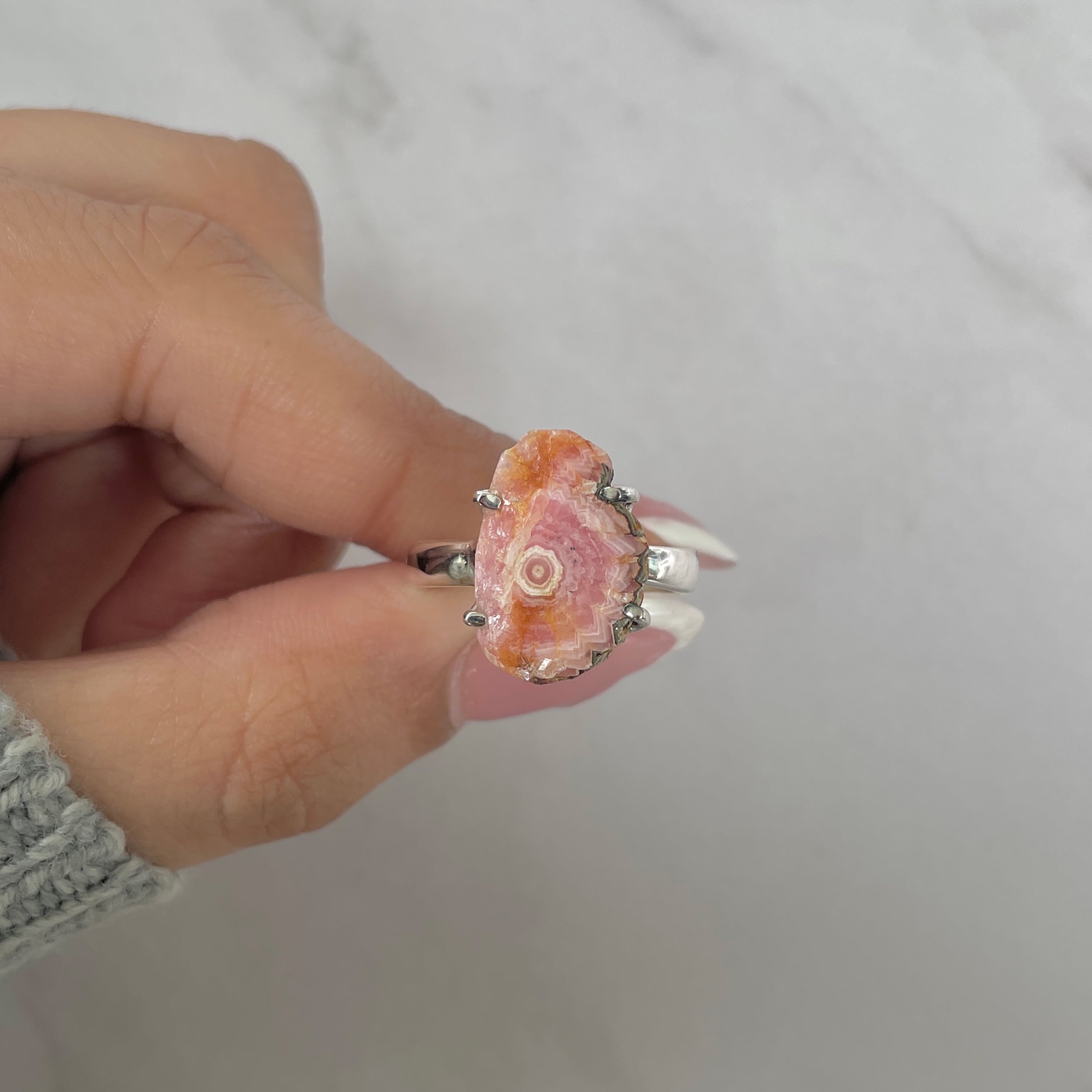 Rhodochrosite Stalactite Ring-(RDC-R-170.)