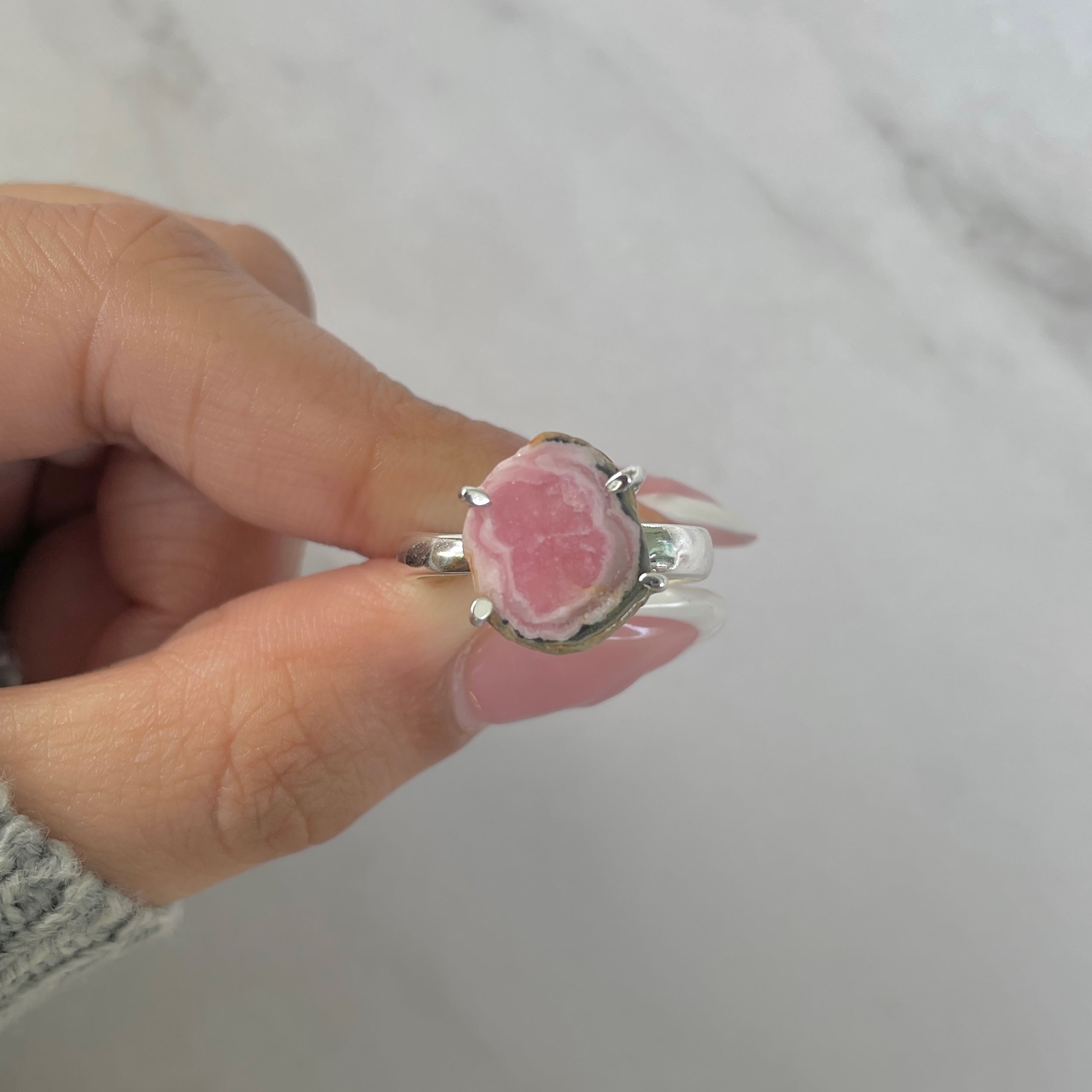 Rhodochrosite Stalactite Ring-(RDC-R-180.)