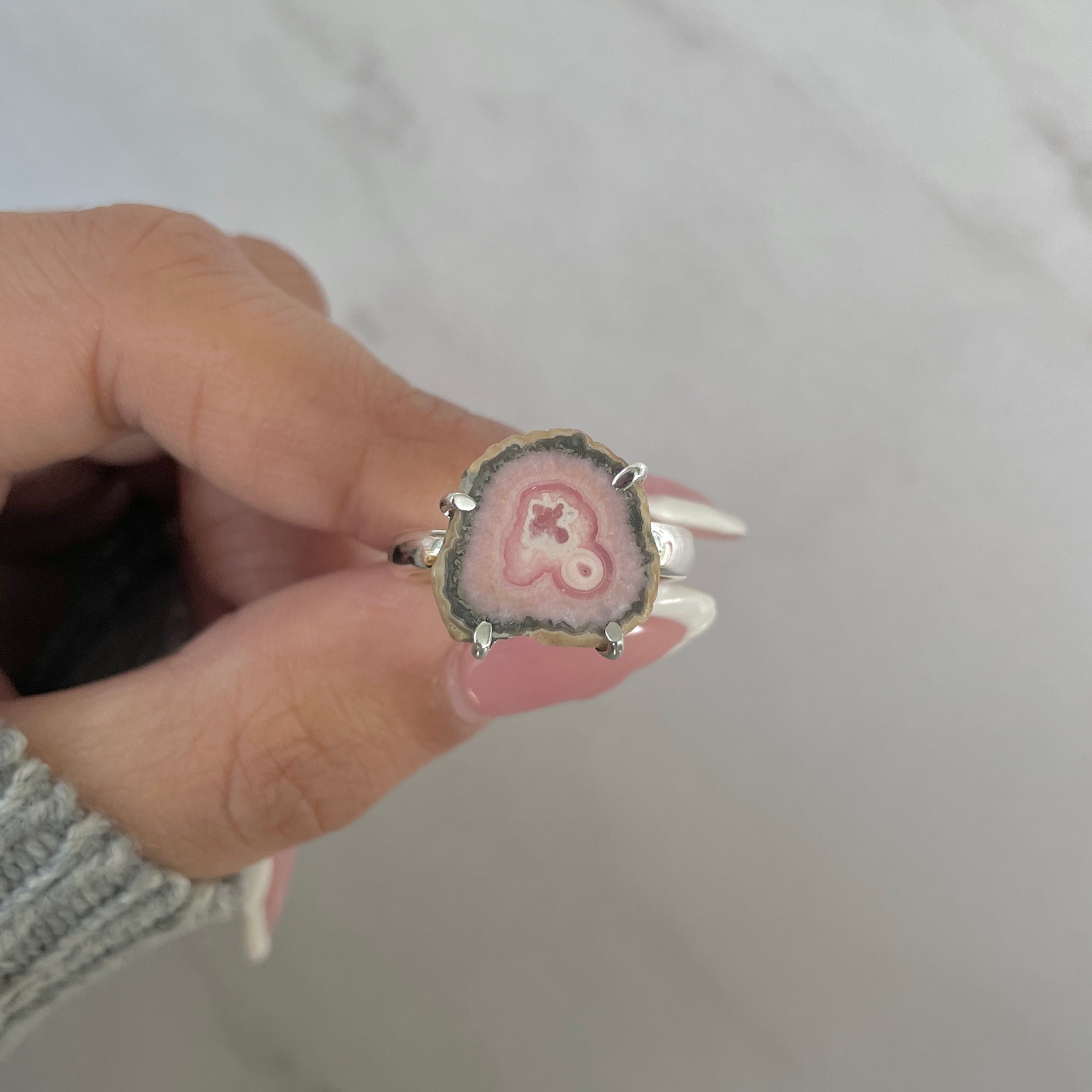 Rhodochrosite Stalactite Ring-(RDC-R-199.)