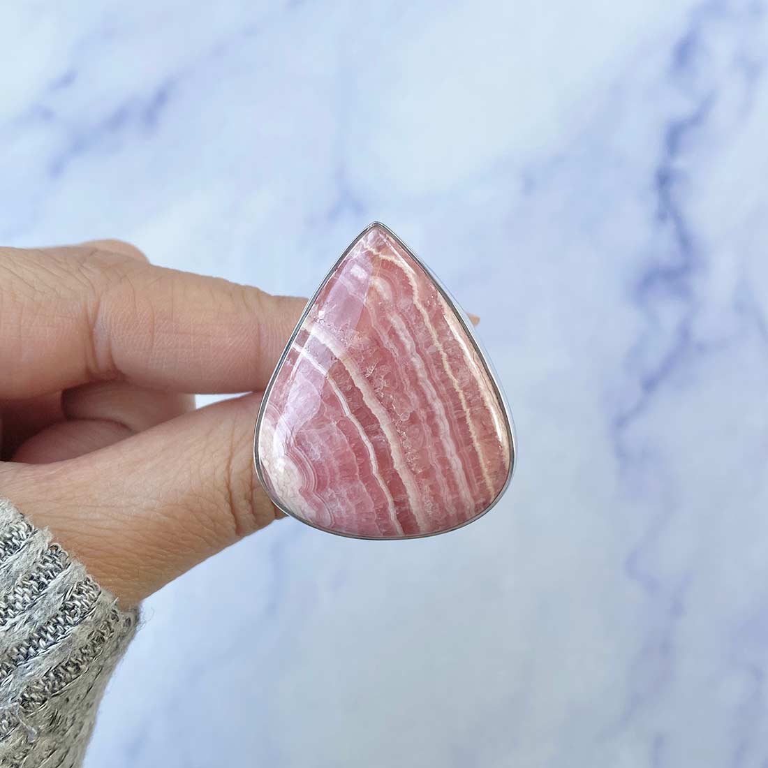 Rhodochrosite Adjustable Ring-(RDC-R-41.)